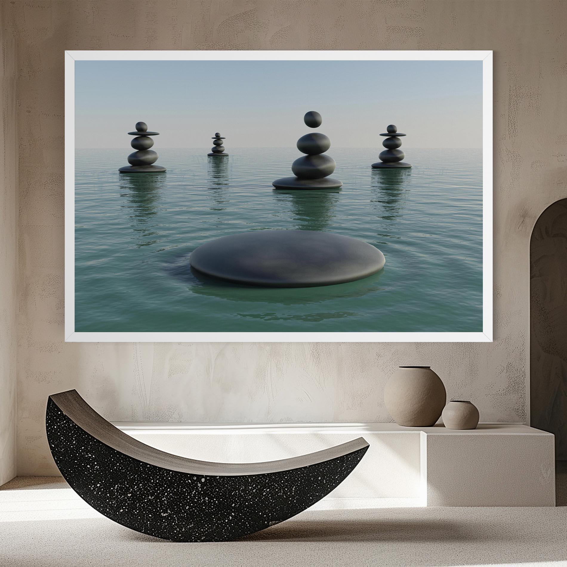 Tablou Canvas Zen Rock Pool mockup 8