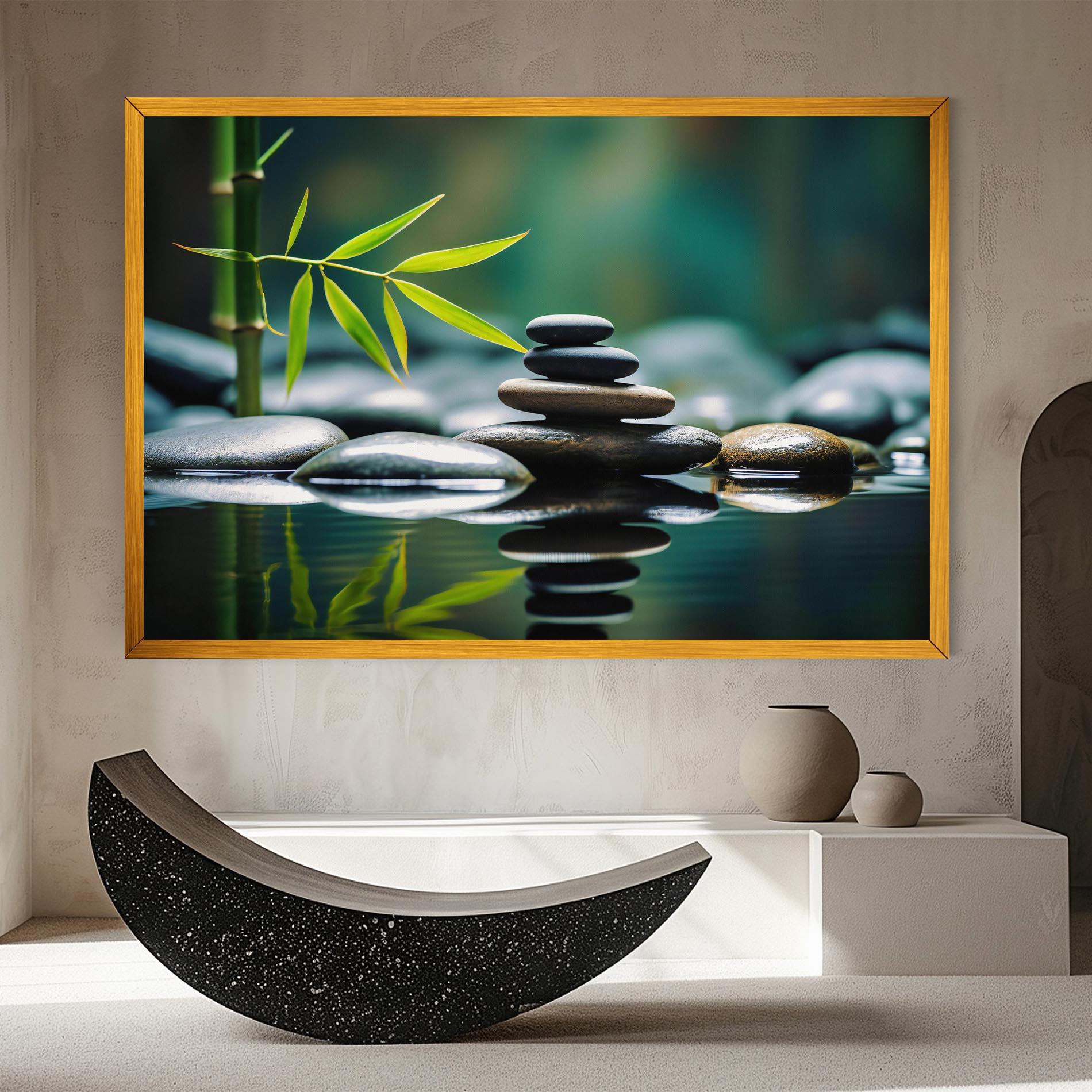 Tablou Canvas Bamboo Stones mockup 8