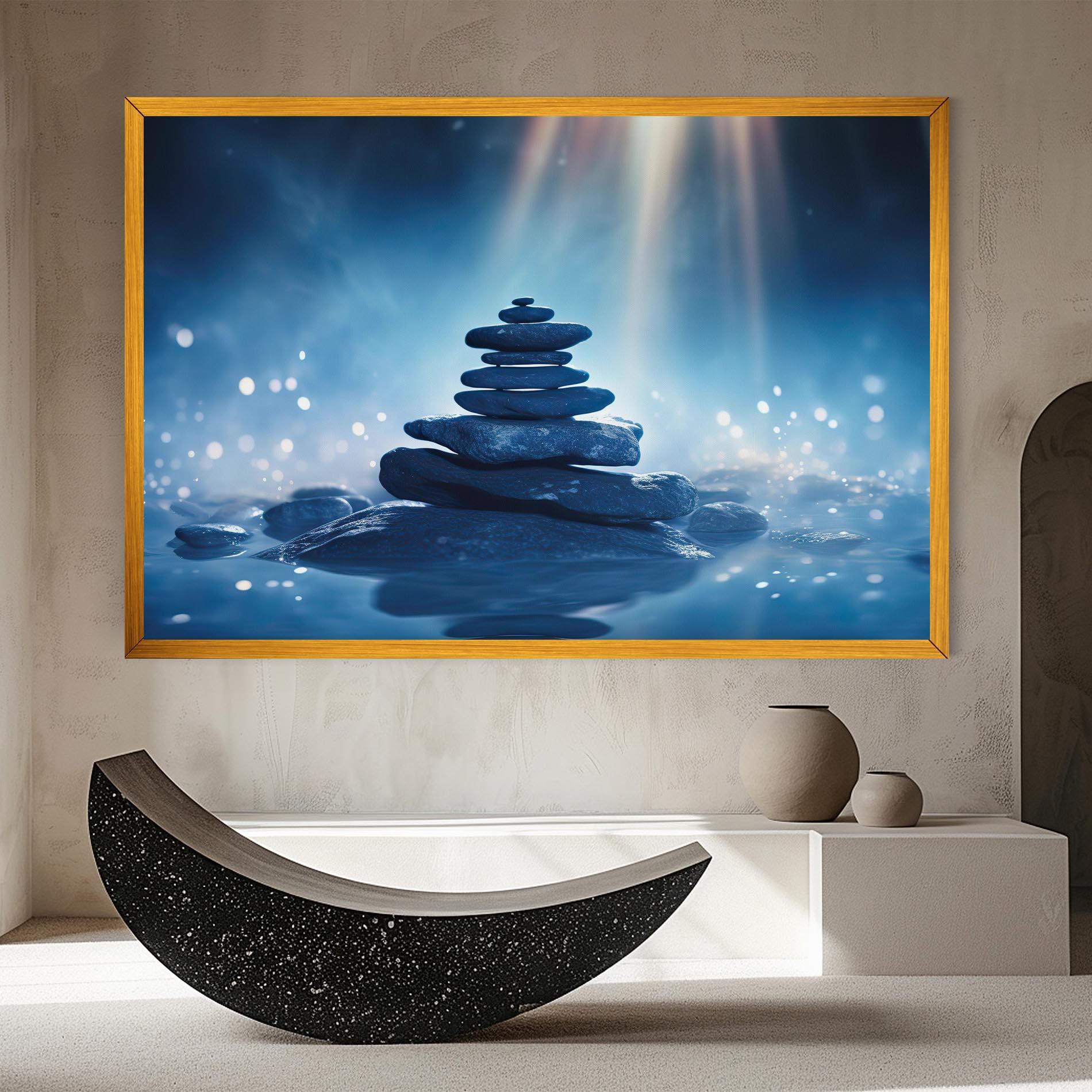 Tablou Canvas Blue Light Stone mockup 8