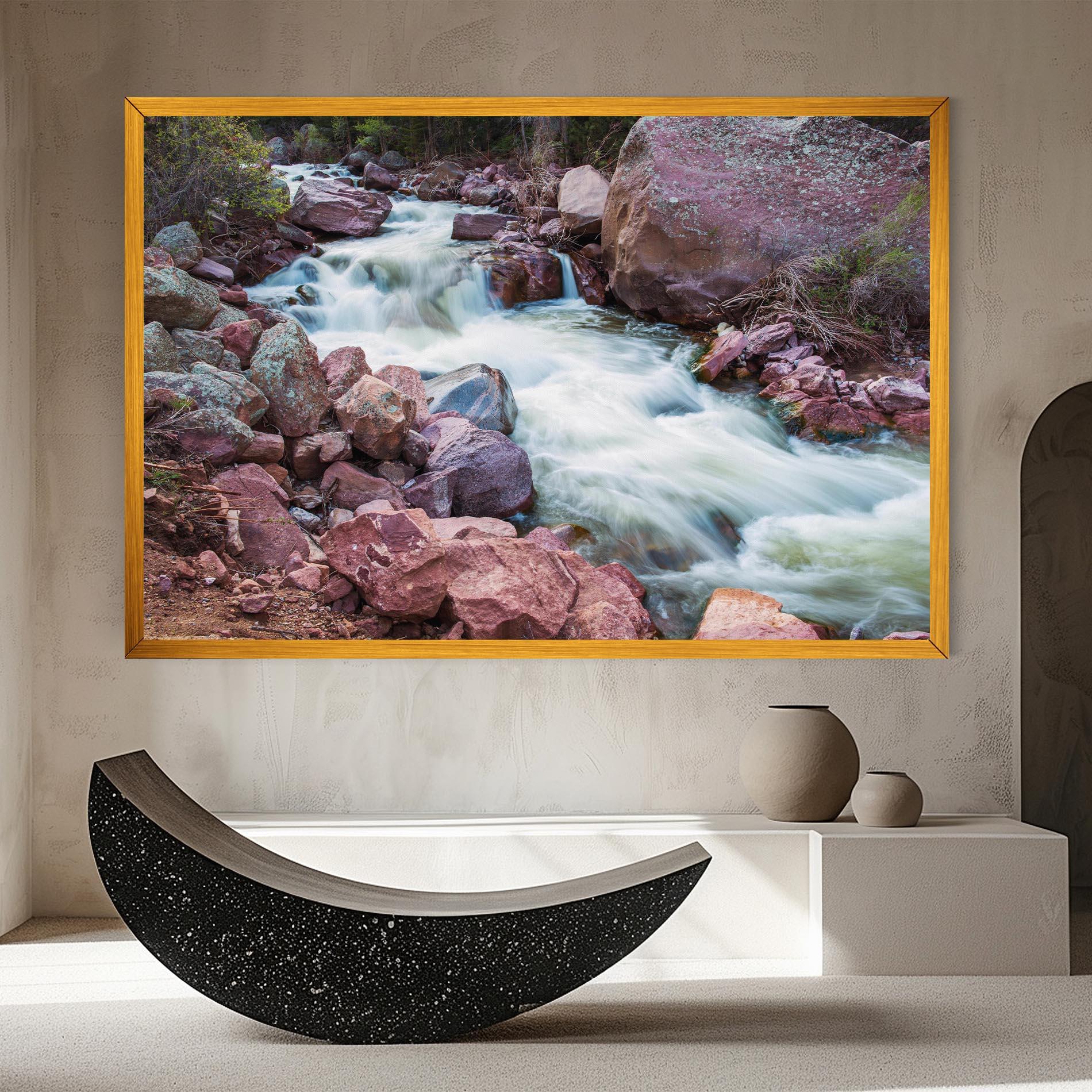Tablou Canvas Spring Water Rocks mockup 8