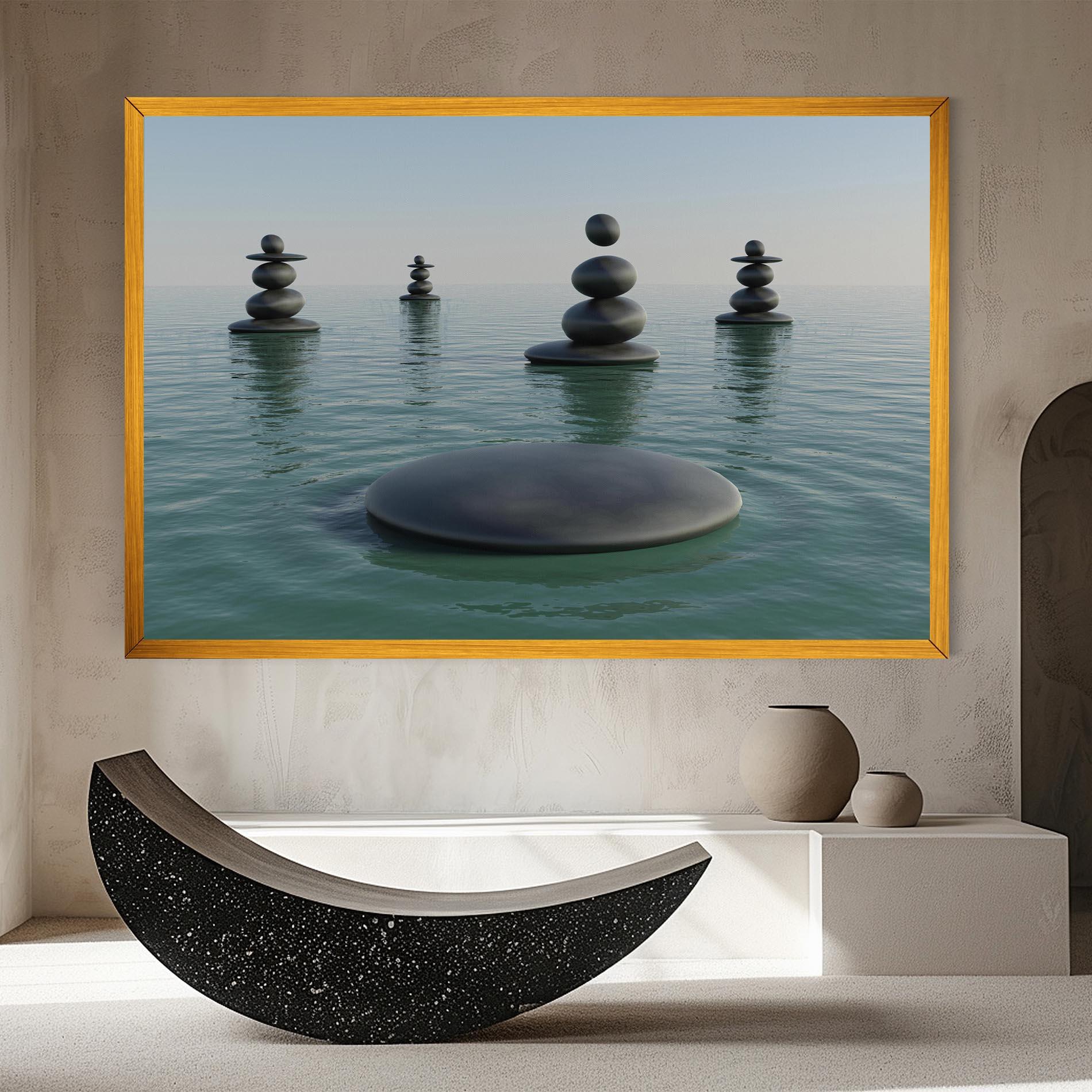 Tablou Canvas Zen Rock Pool mockup 8