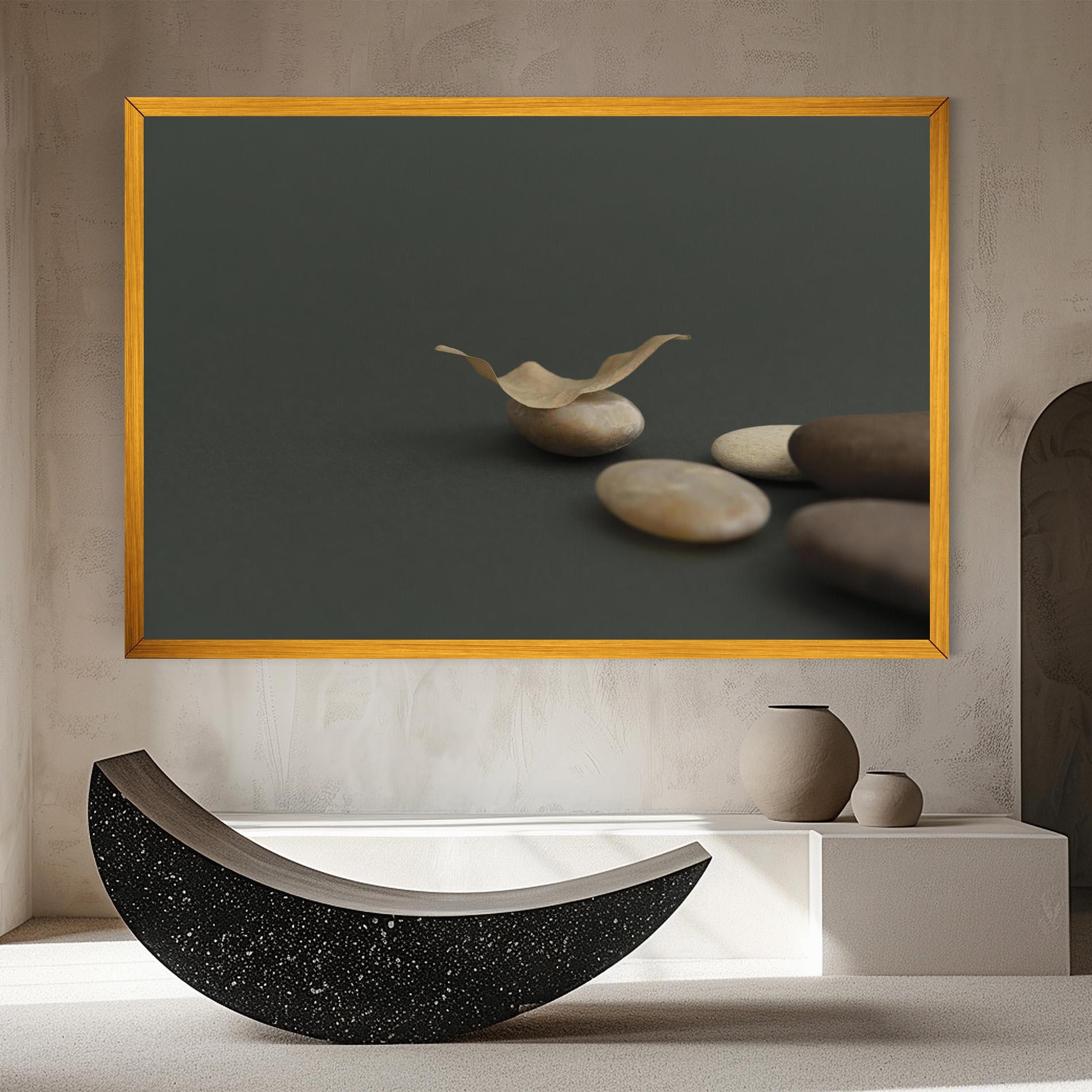 Tablou Canvas Zen Stones On Green mockup 8