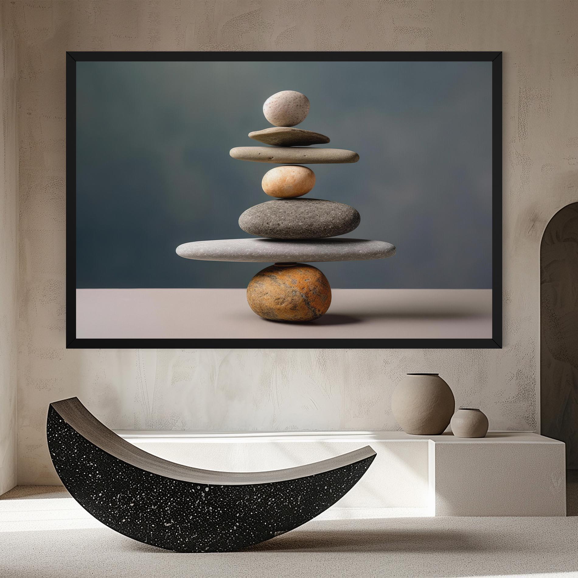 Tablou Canvas Balance Pebbles Pyramid mockup 8