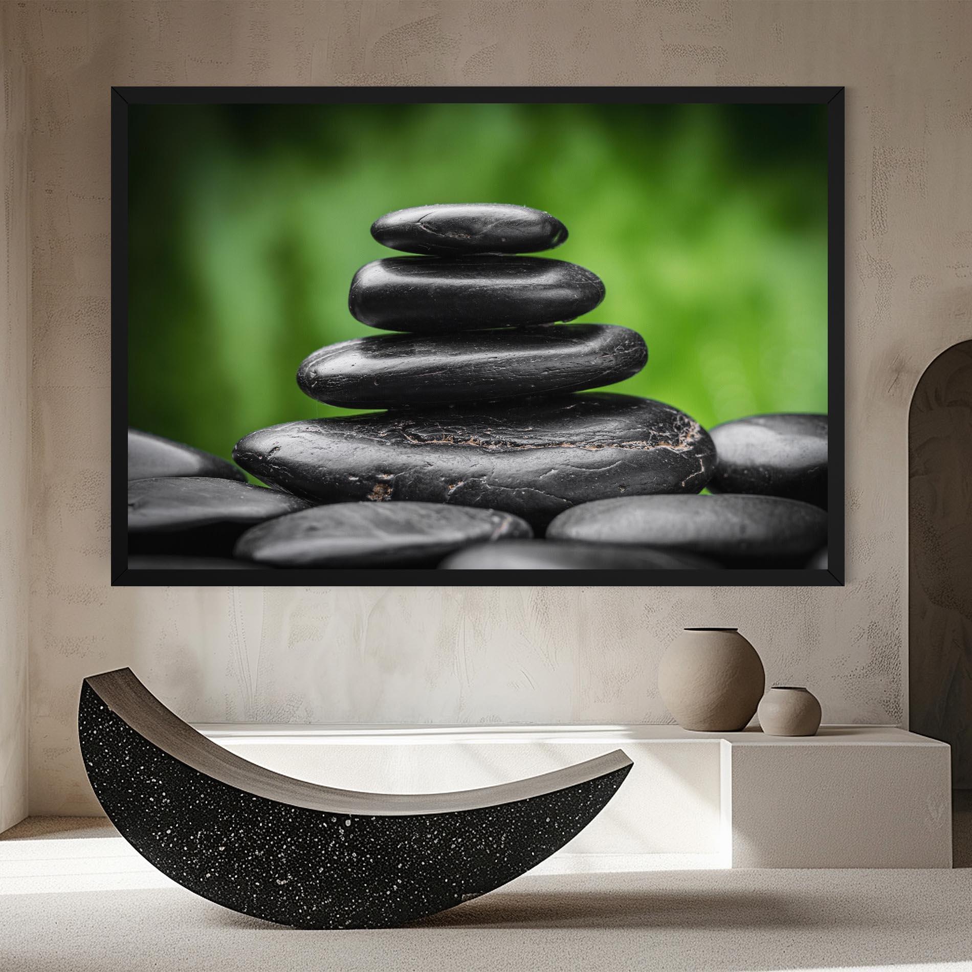 Tablou Canvas Black Stone Meditation mockup 8
