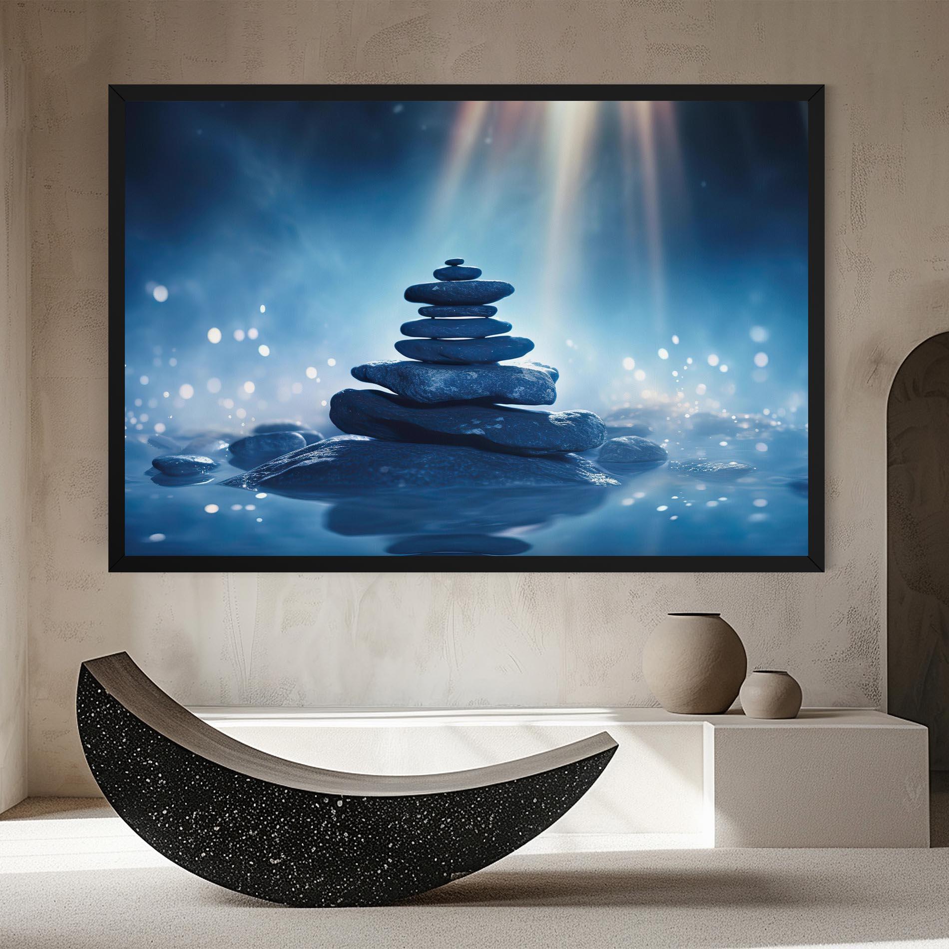 Tablou Canvas Blue Light Stone mockup 8