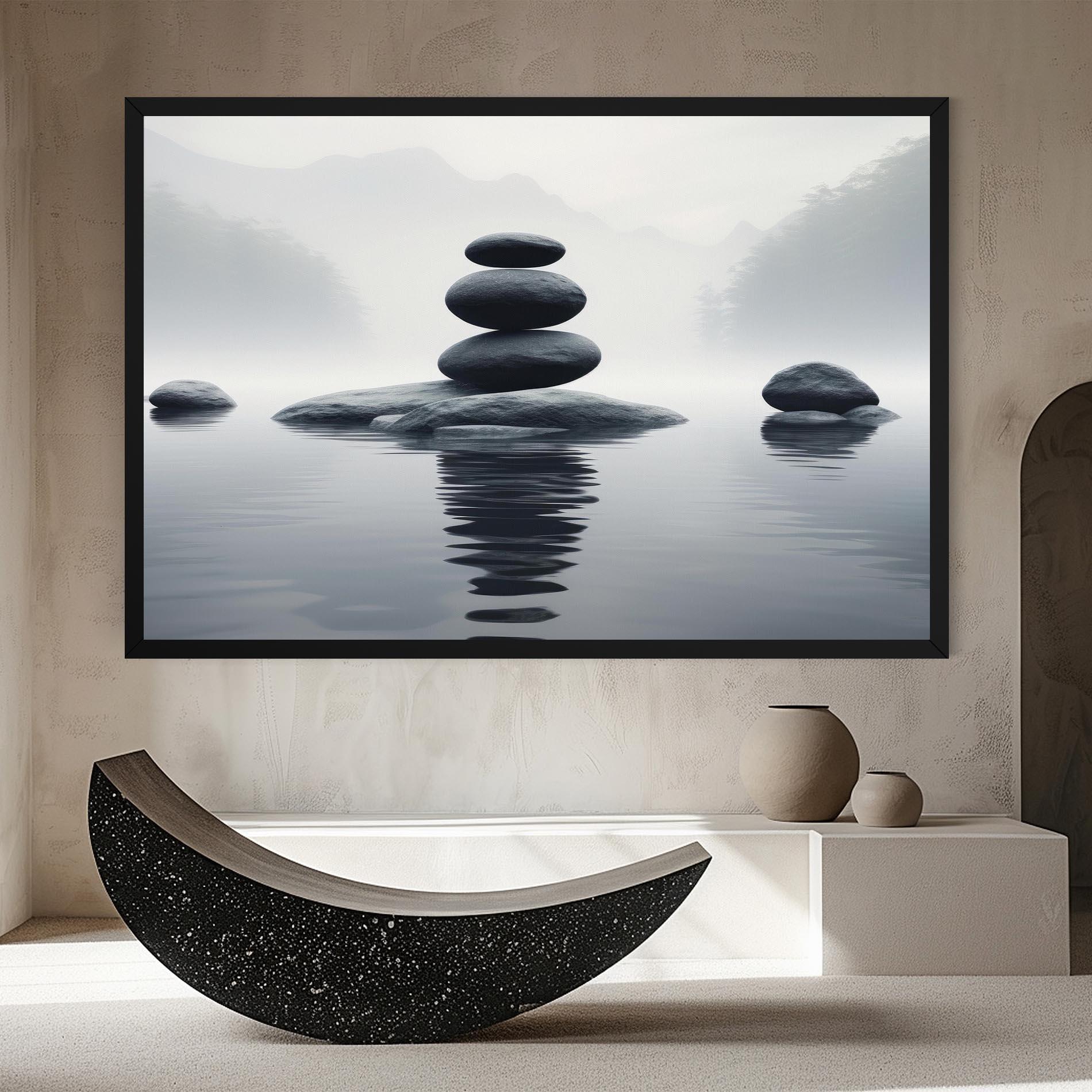 Tablou Canvas Stones Foggy View mockup 8