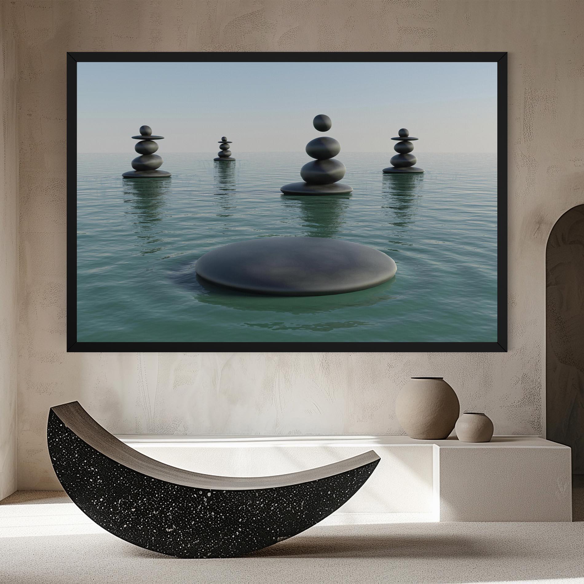 Tablou Canvas Zen Rock Pool mockup 8