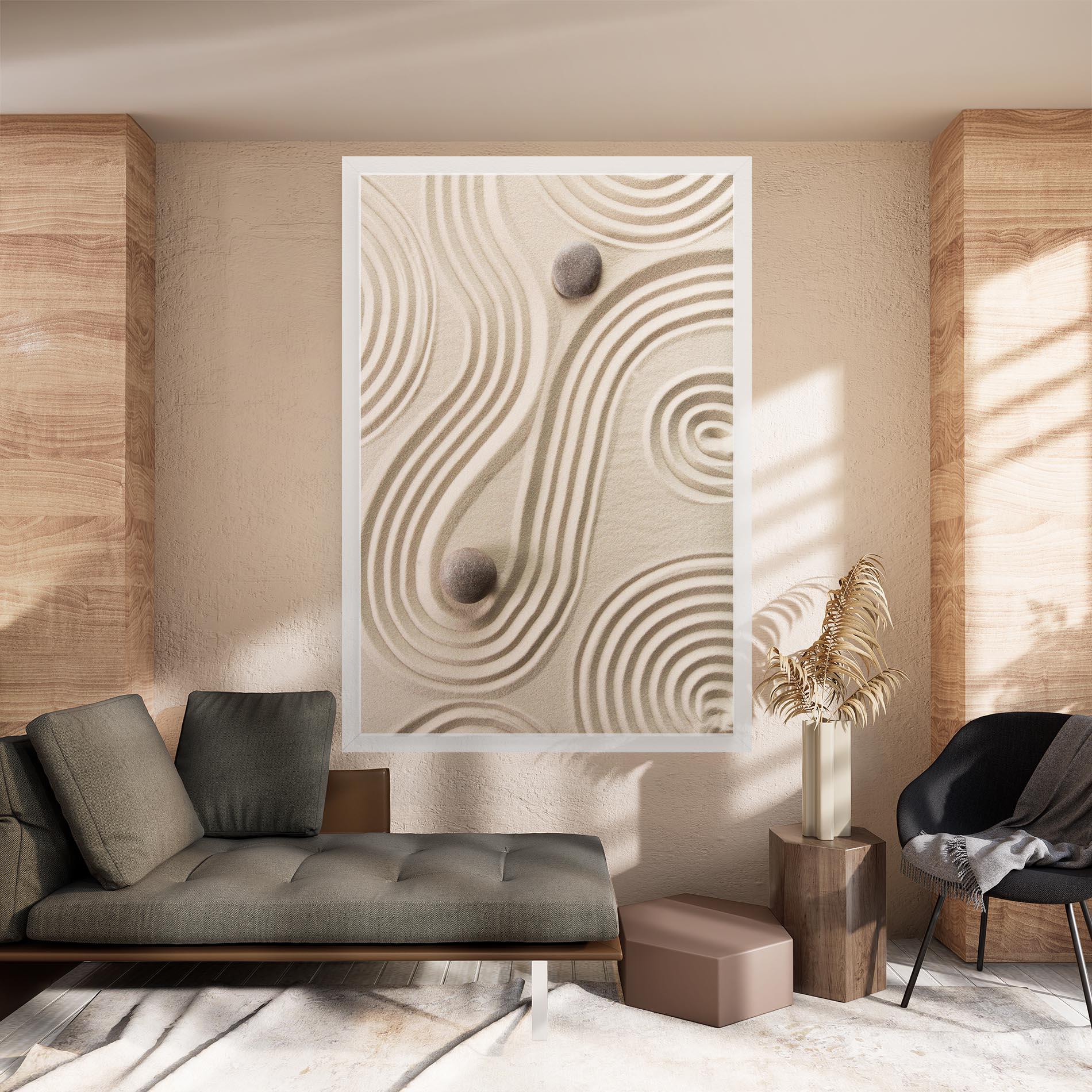 Tablou Canvas Cream Zen Stones mockup 8