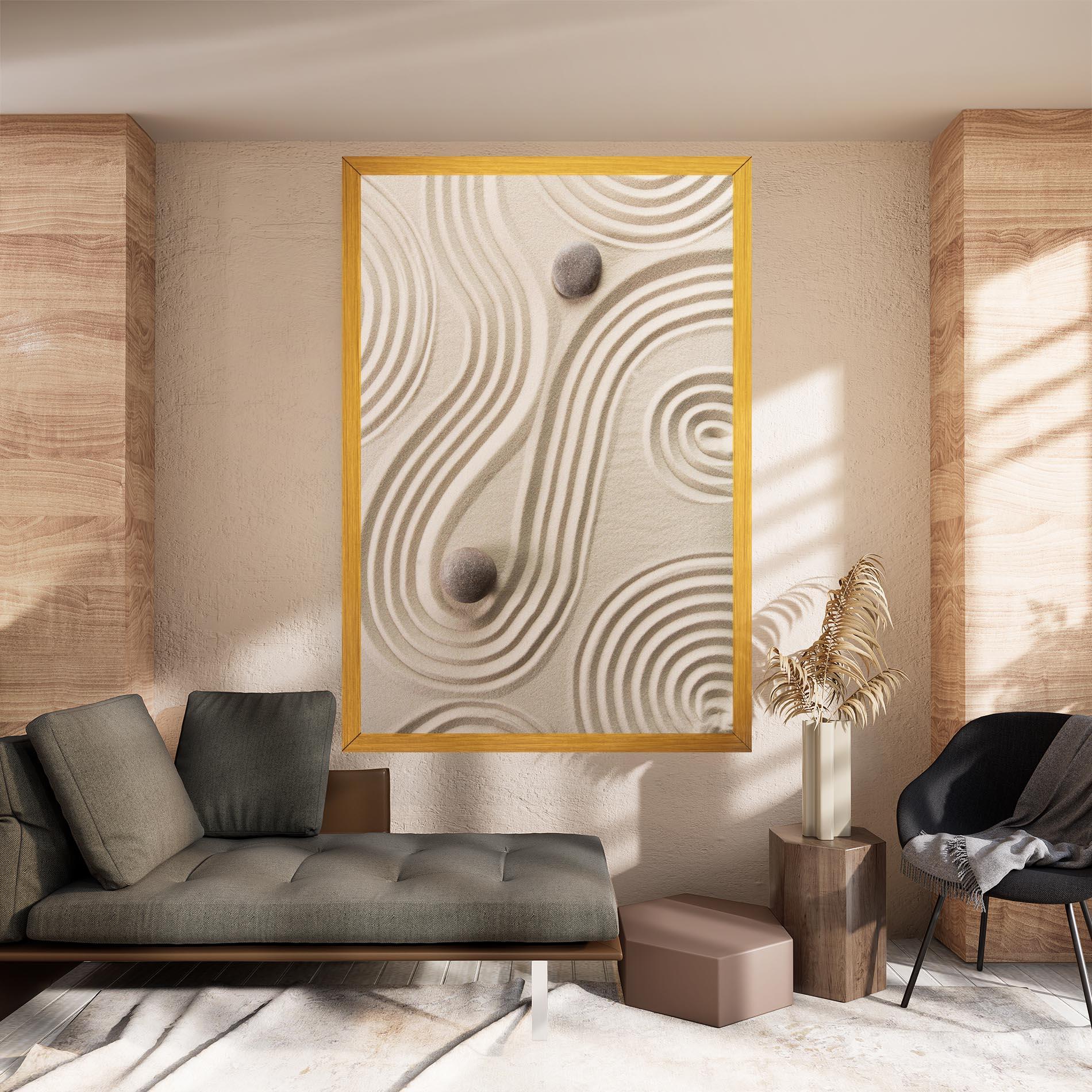 Tablou Canvas Cream Zen Stones mockup 8