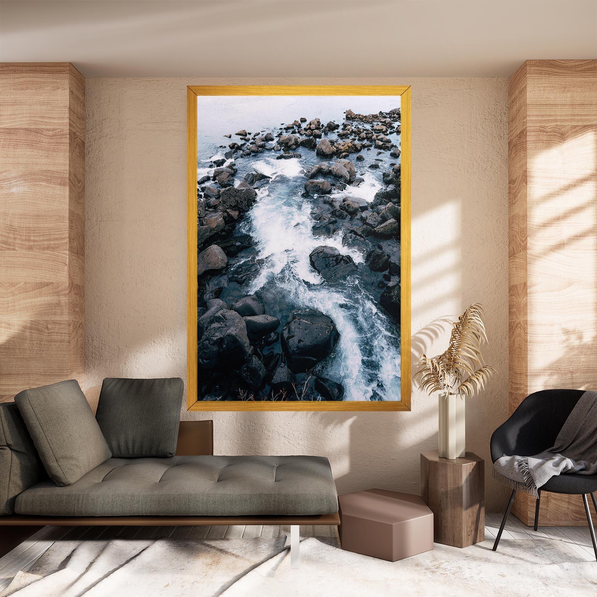 Tablou Canvas Mountain River Rock mockup 8