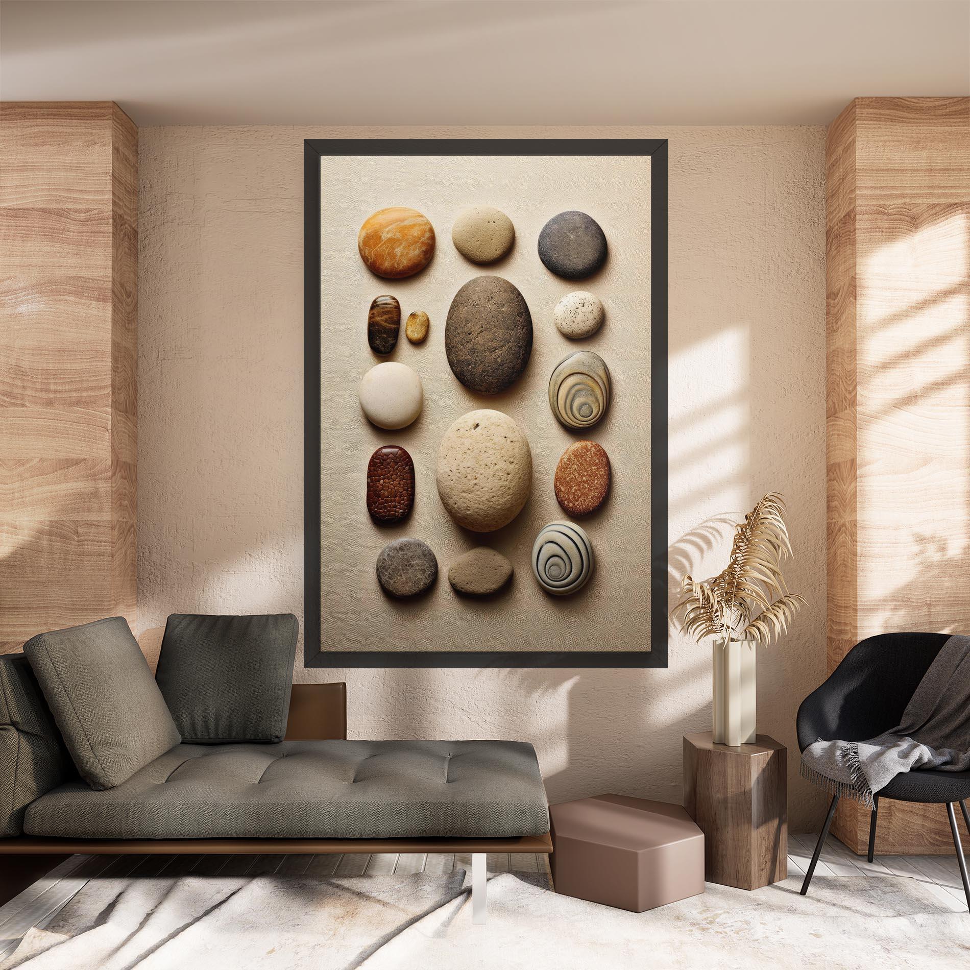 Tablou Canvas Massage Stones Sand mockup 8