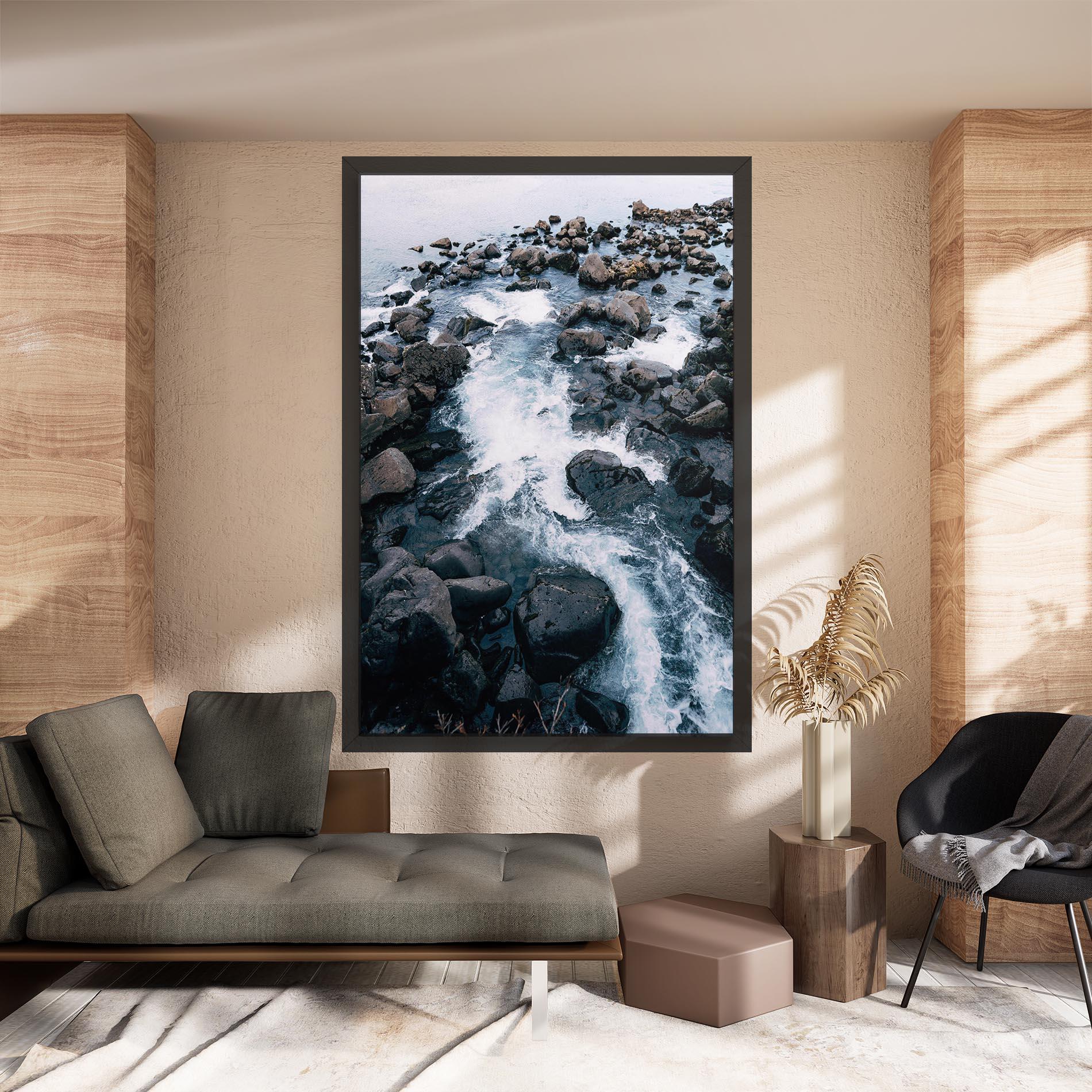 Tablou Canvas Mountain River Rock mockup 8