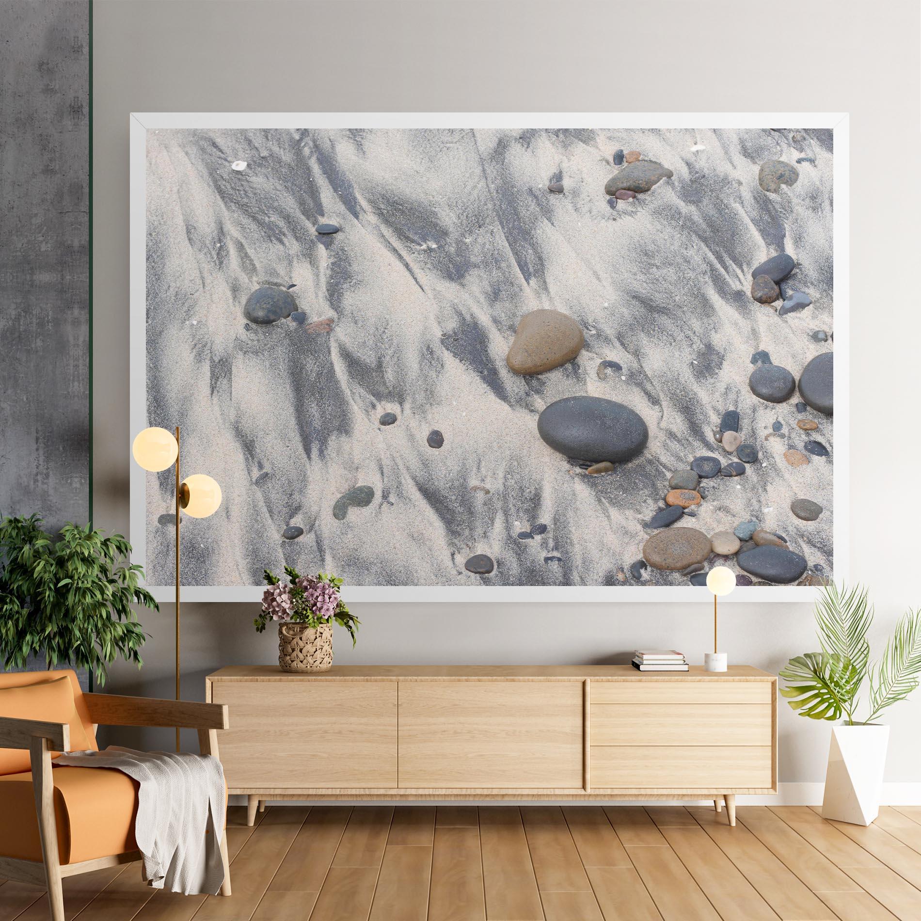 Tablou Canvas Sandy Beach Stones mockup 9