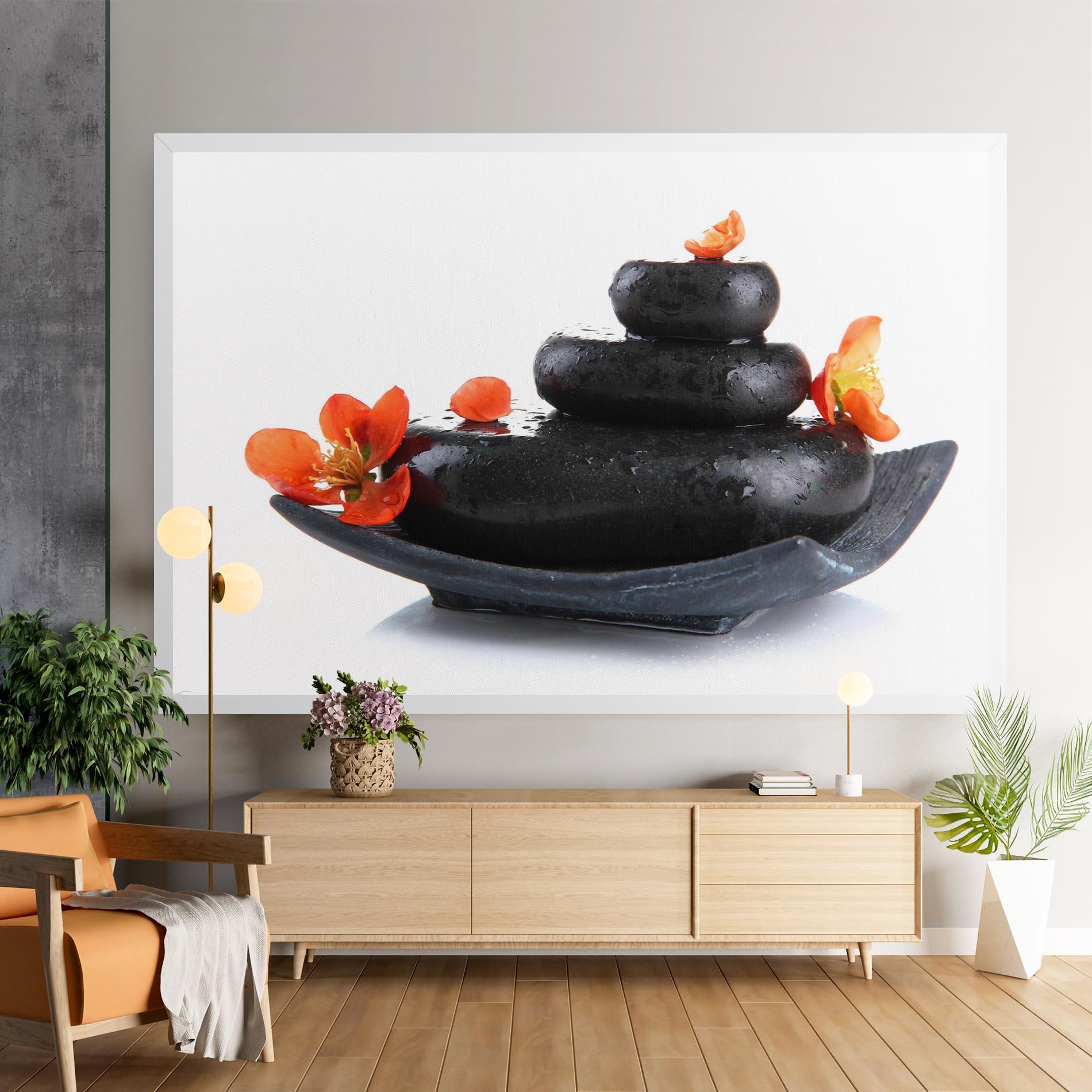 Tablou Canvas Spa Stones Flowers mockup 9