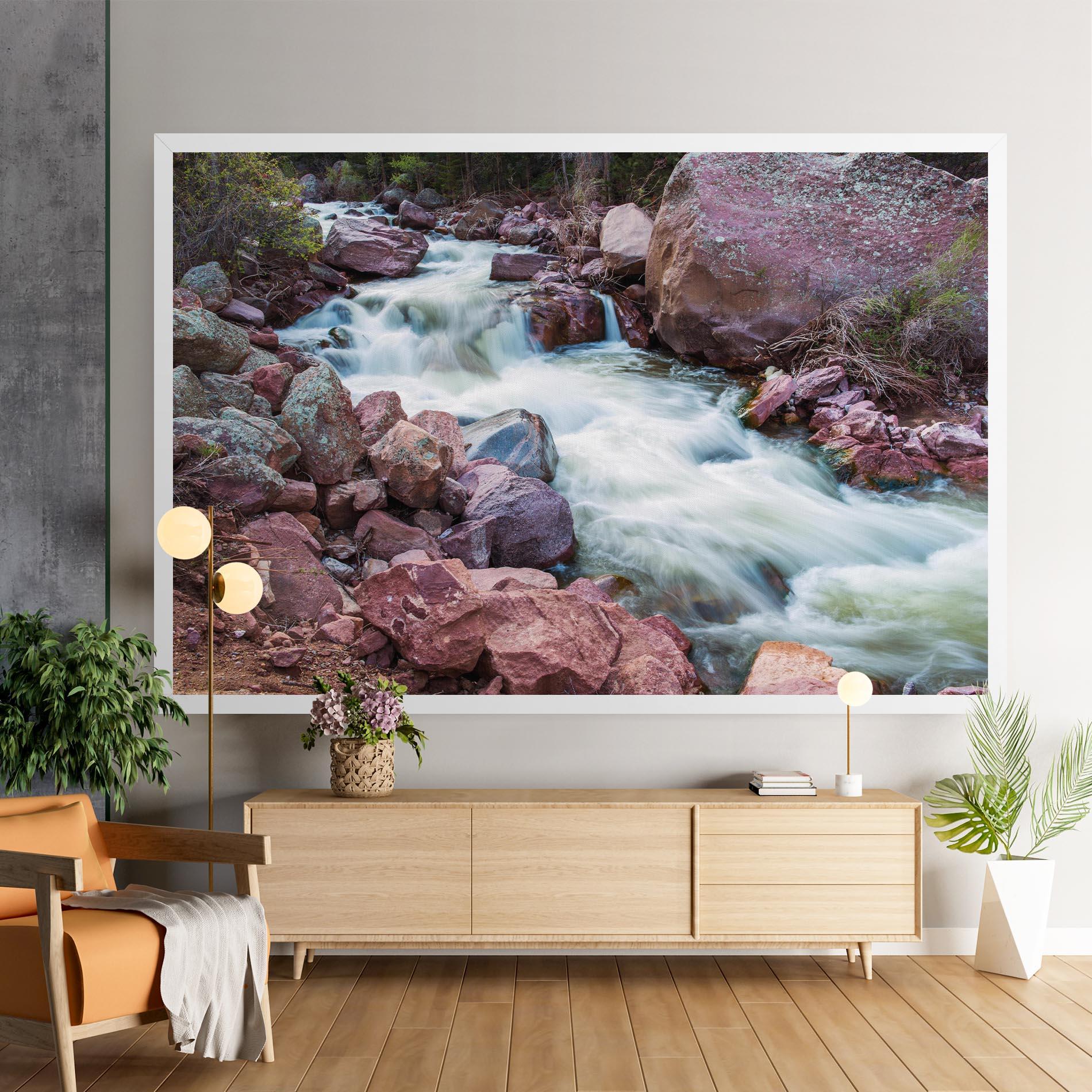 Tablou Canvas Spring Water Rocks mockup 9