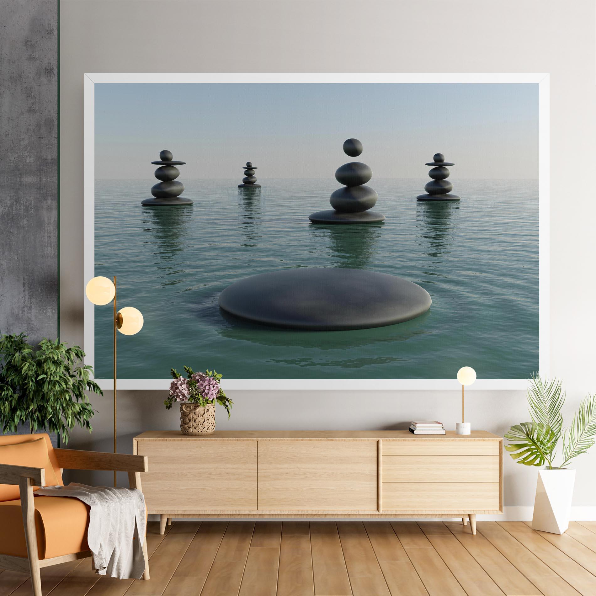 Tablou Canvas Zen Rock Pool mockup 9