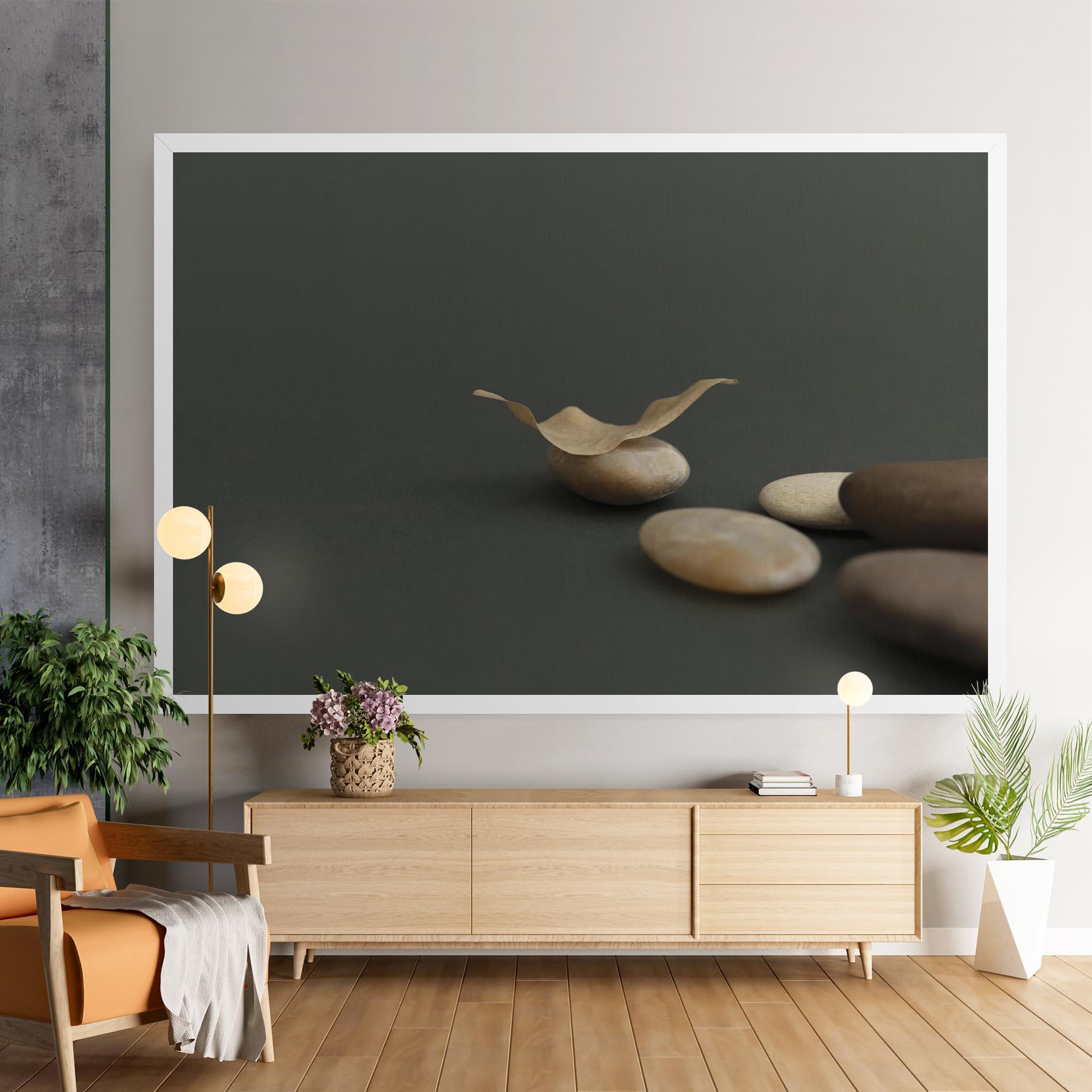 Tablou Canvas Zen Stones On Green mockup 9