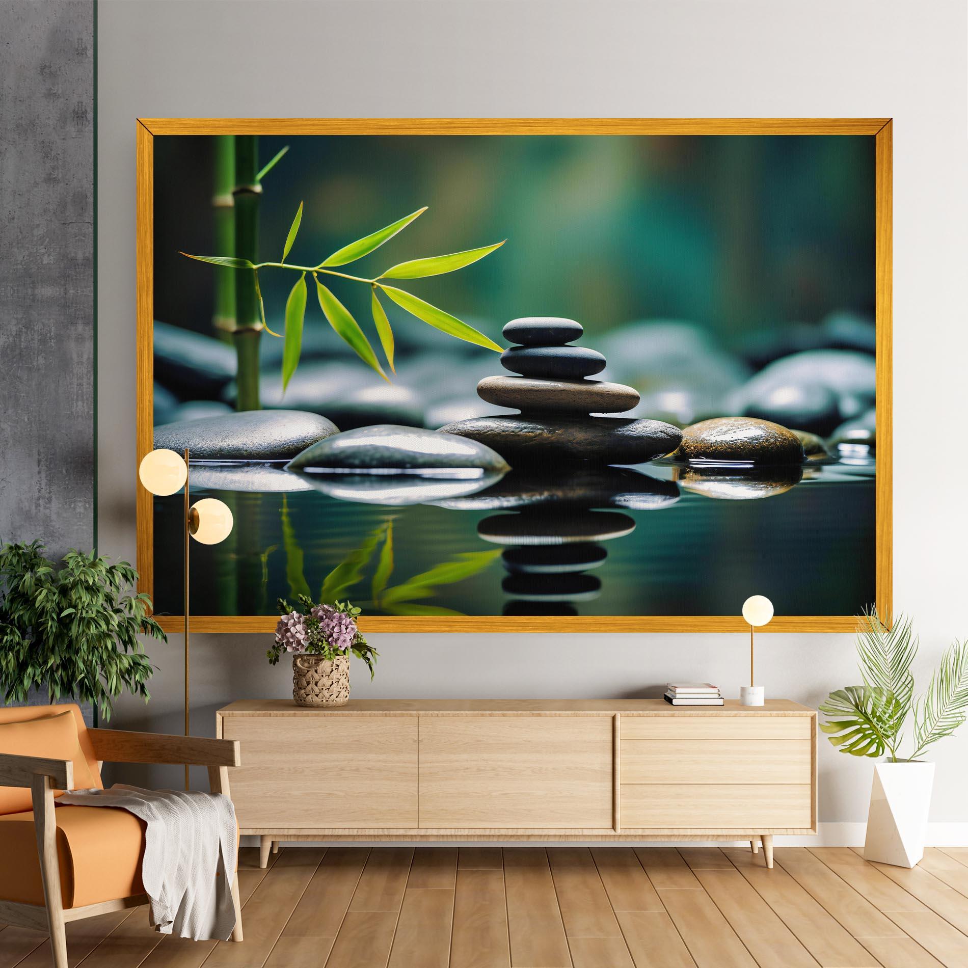 Tablou Canvas Bamboo Stones mockup 9