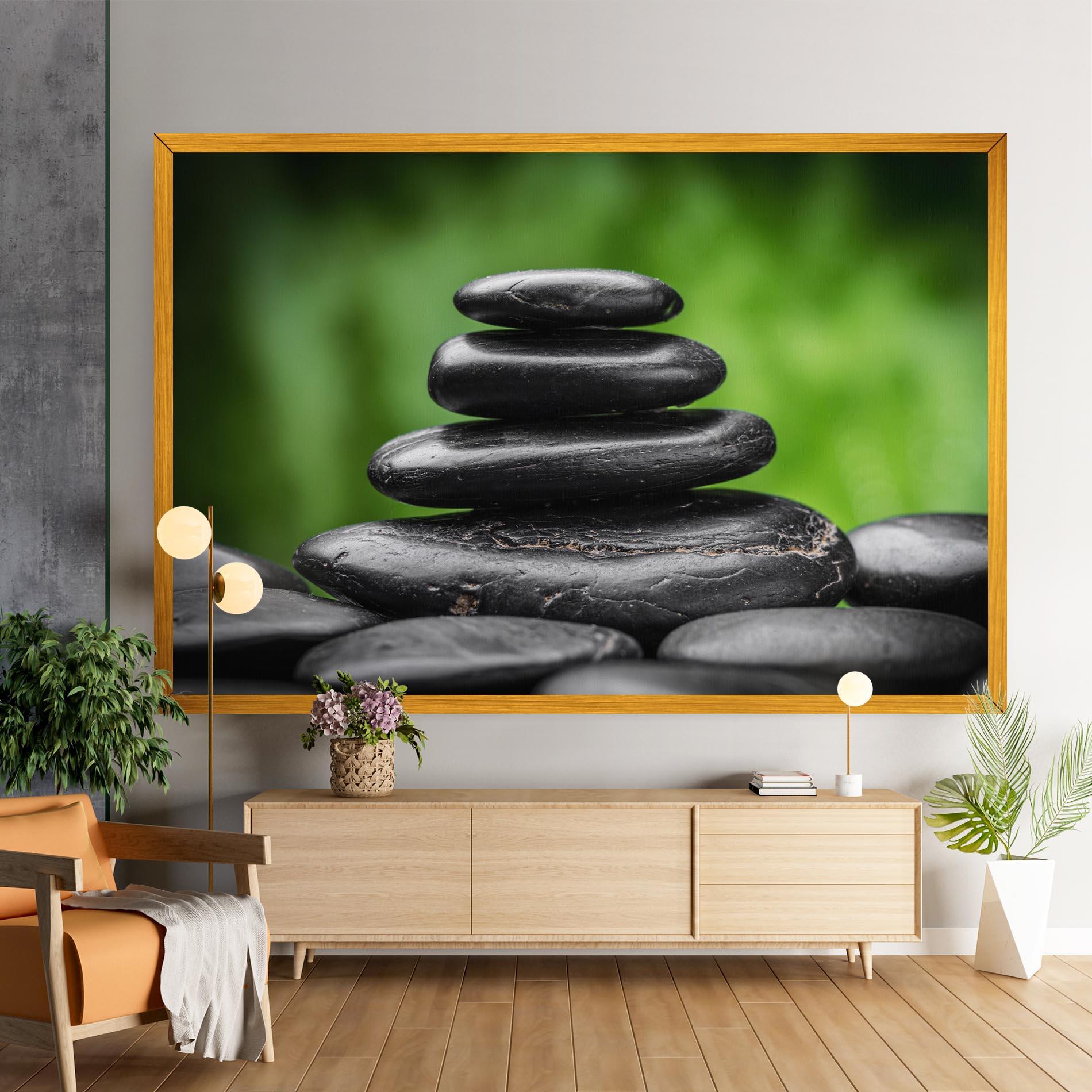 Tablou Canvas Black Stone Meditation mockup 9