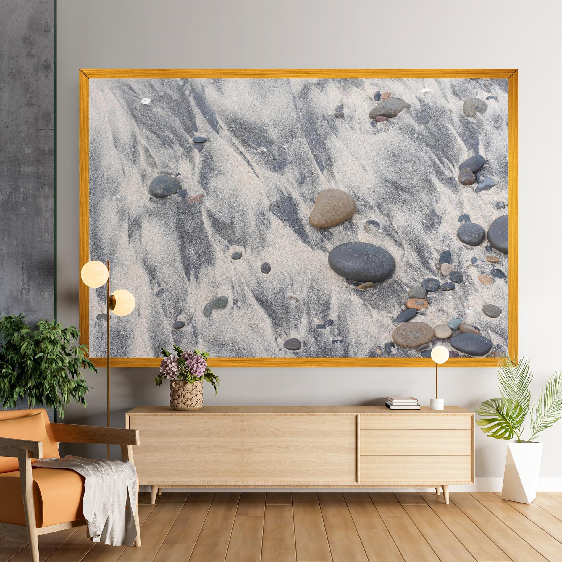 Tablou Canvas Sandy Beach Stones mockup 9