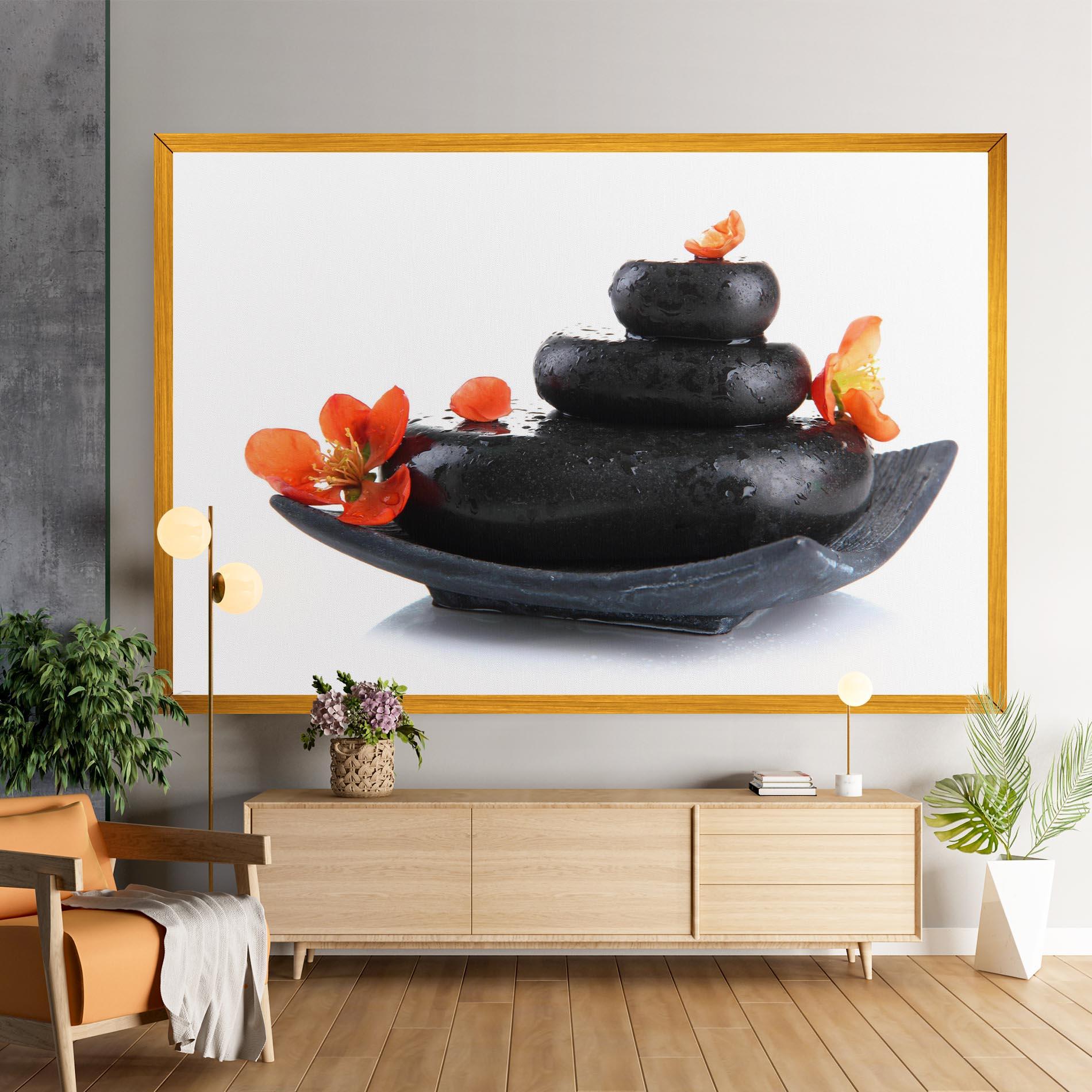 Tablou Canvas Spa Stones Flowers mockup 9
