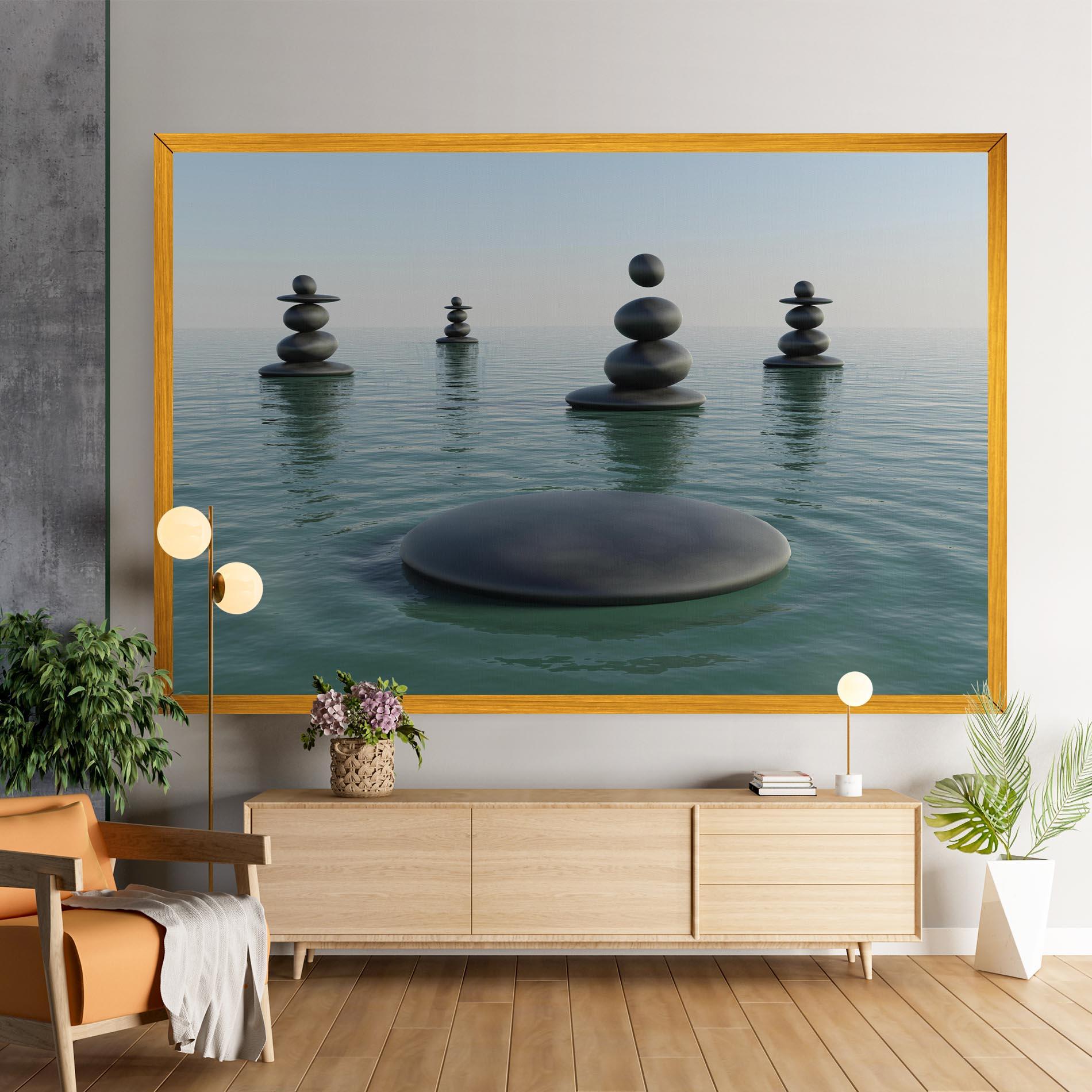 Tablou Canvas Zen Rock Pool mockup 9