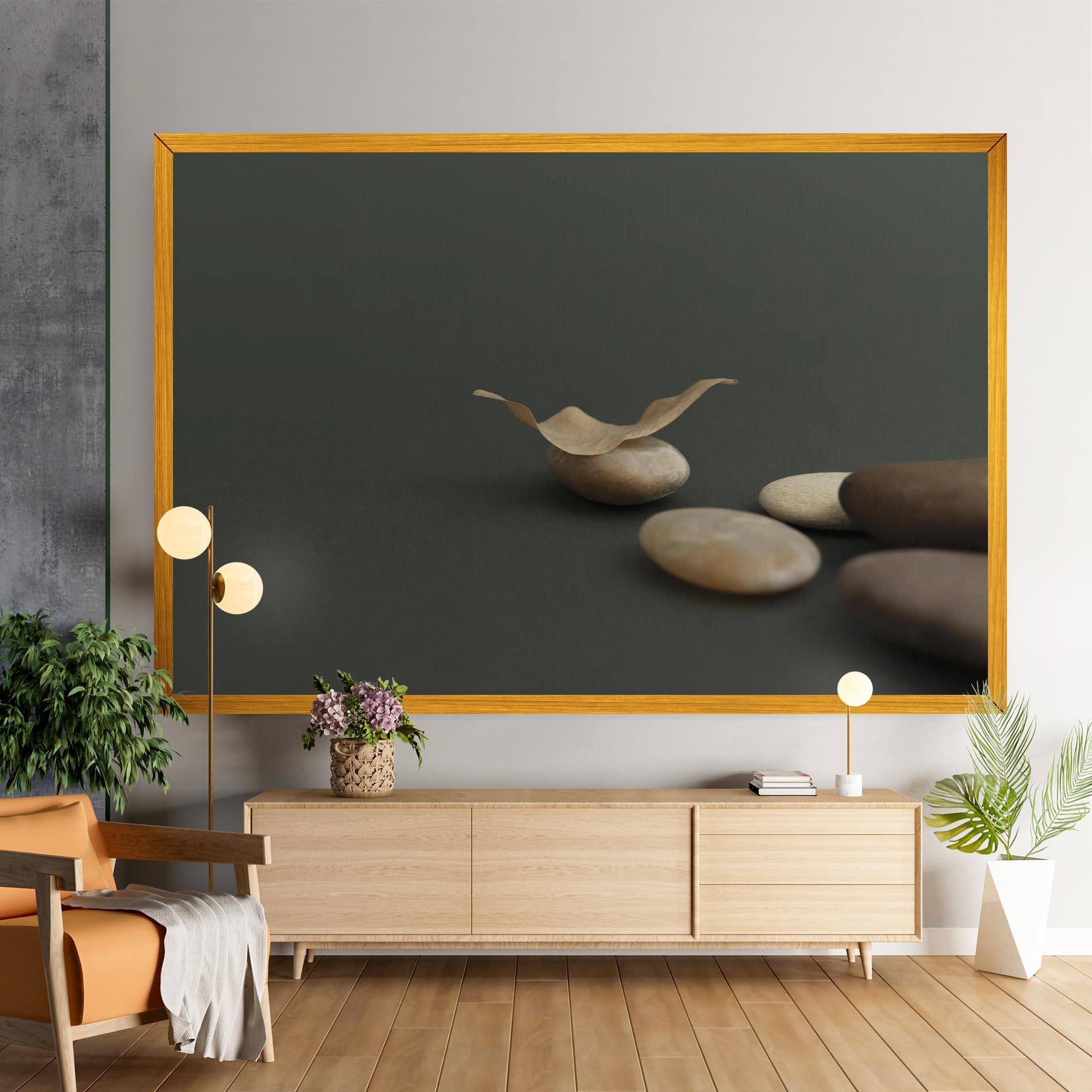 Tablou Canvas Zen Stones On Green mockup 9