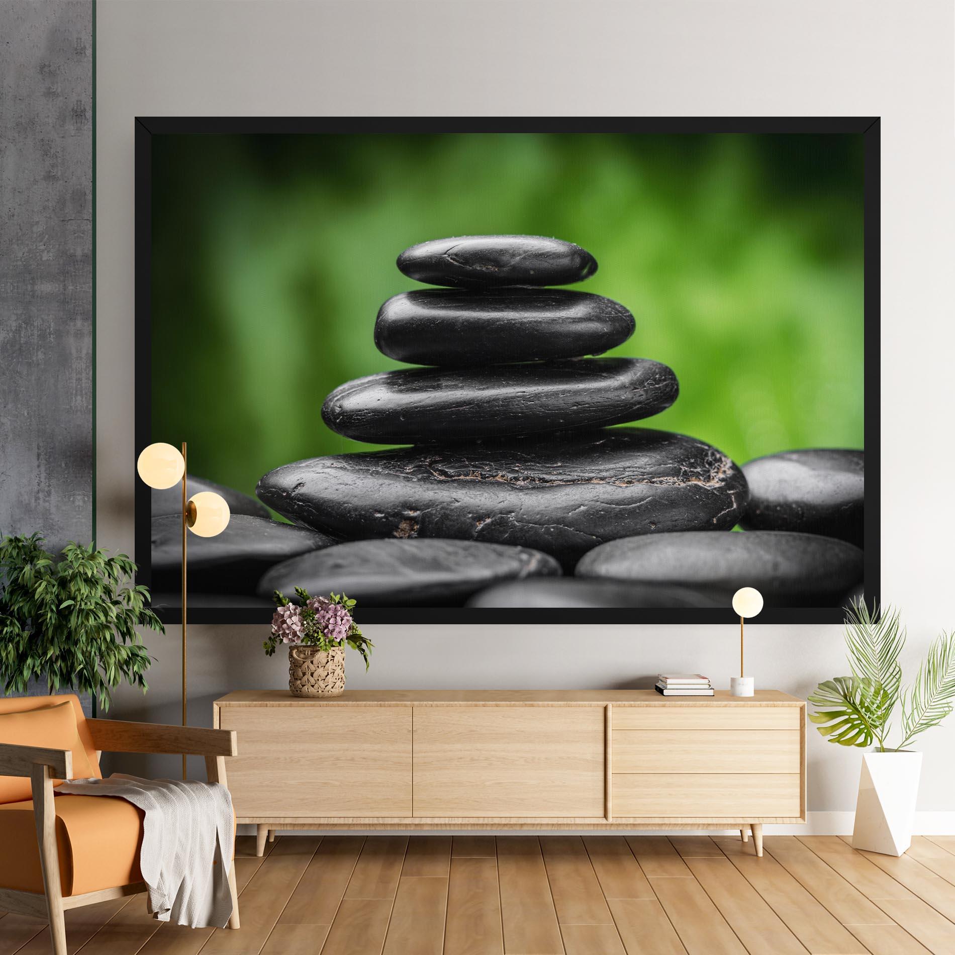 Tablou Canvas Black Stone Meditation mockup 9