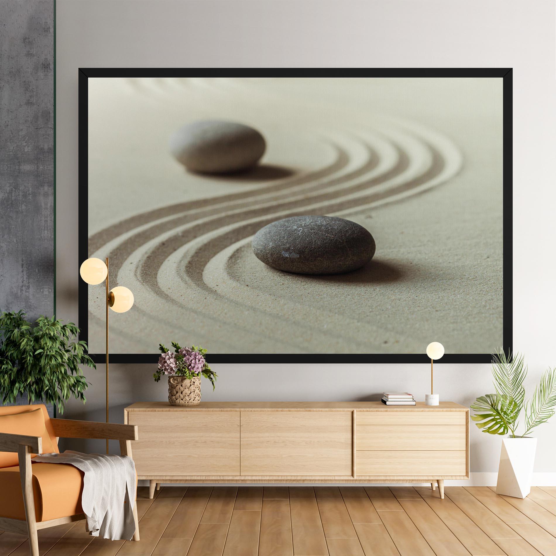 Tablou Canvas Cream Sand Stones mockup 9