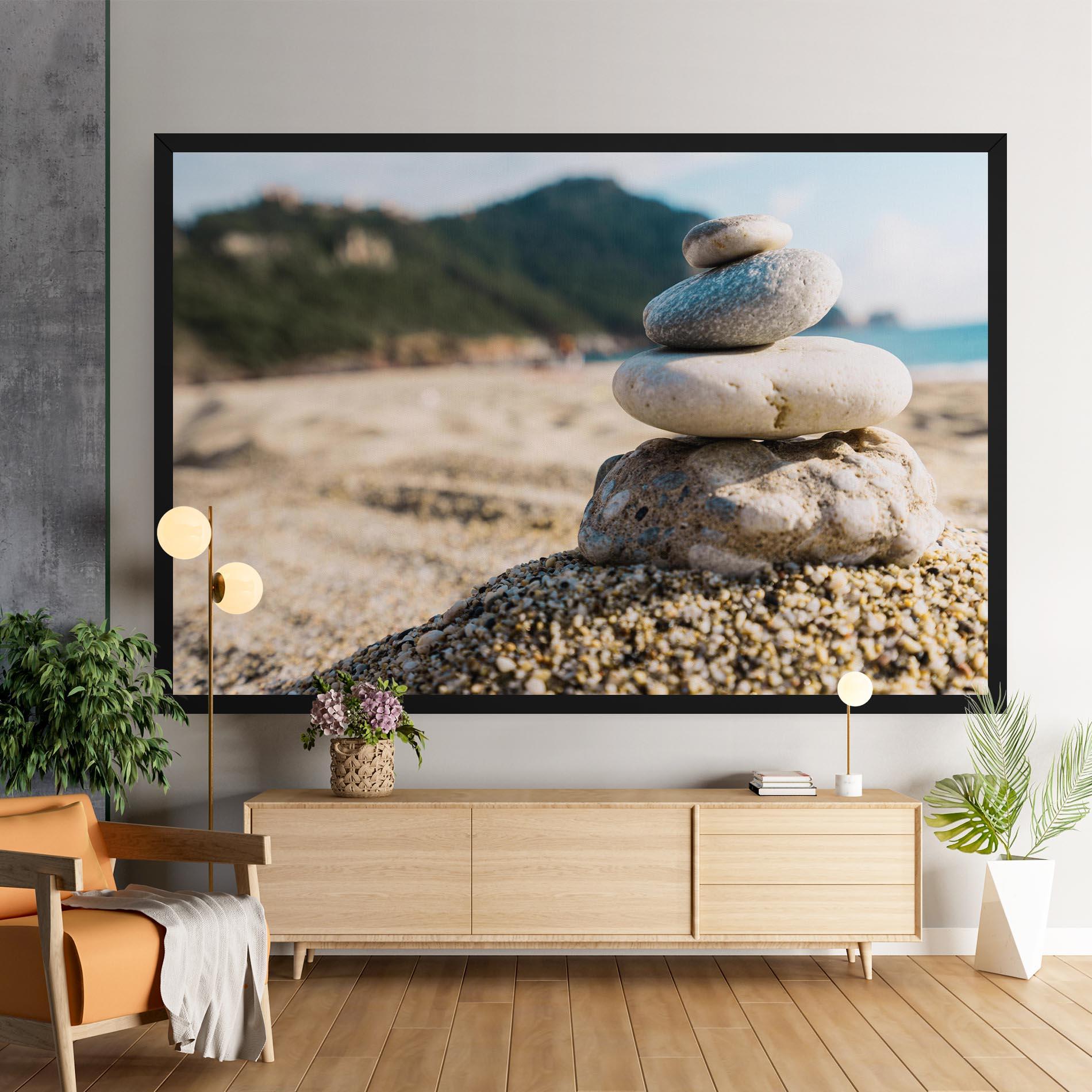 Tablou Canvas Pyramid Stones Beach mockup 9