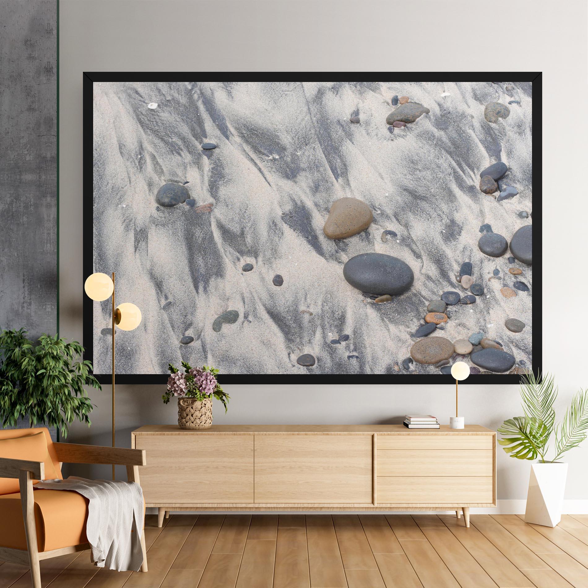 Tablou Canvas Sandy Beach Stones mockup 9