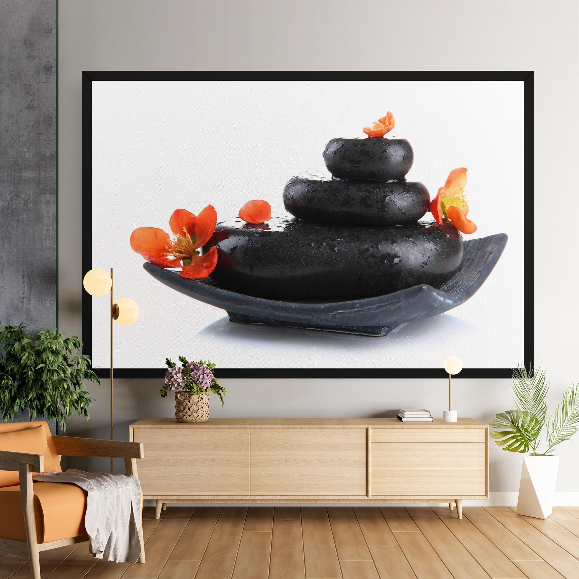 Tablou Canvas Spa Stones Flowers mockup 9