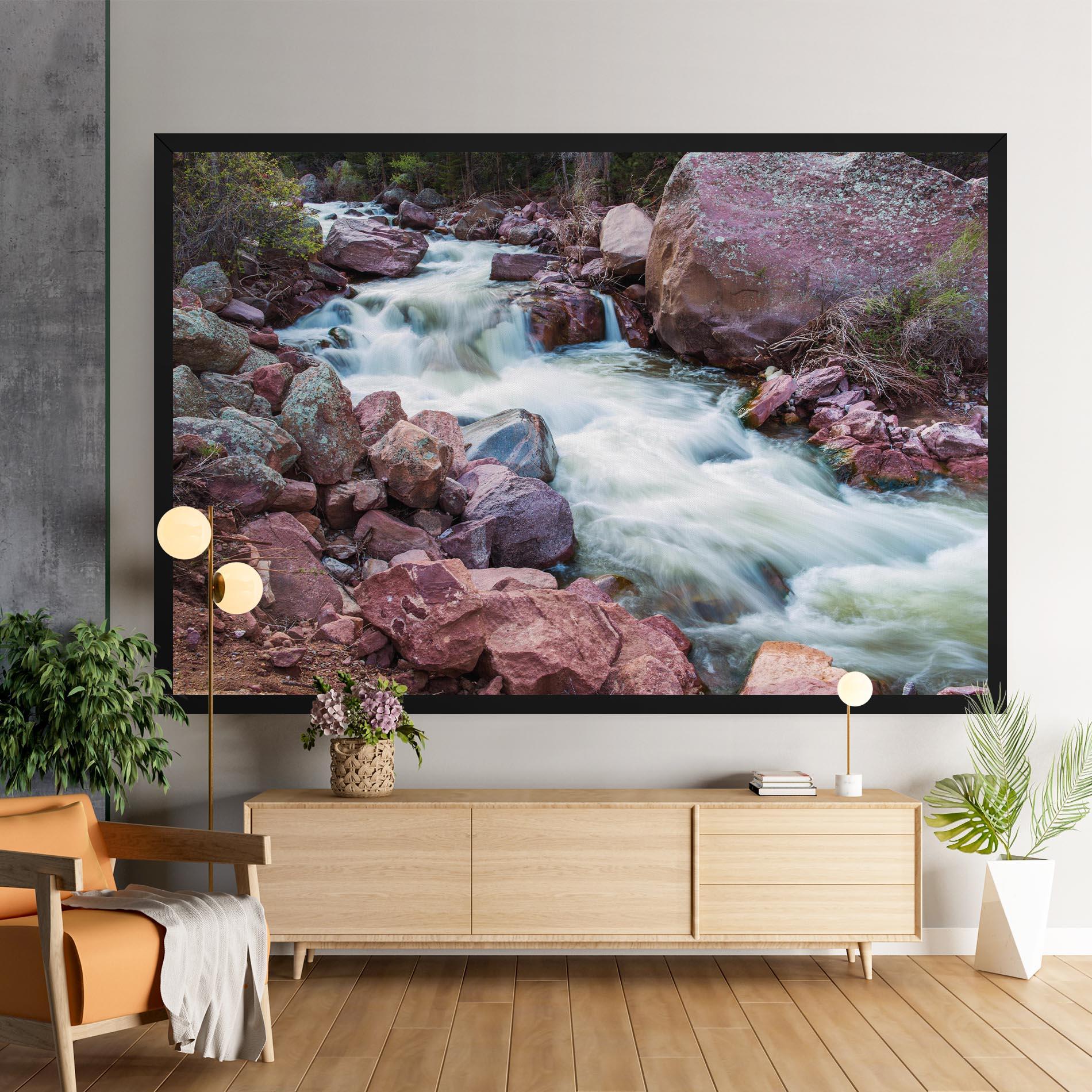 Tablou Canvas Spring Water Rocks mockup 9