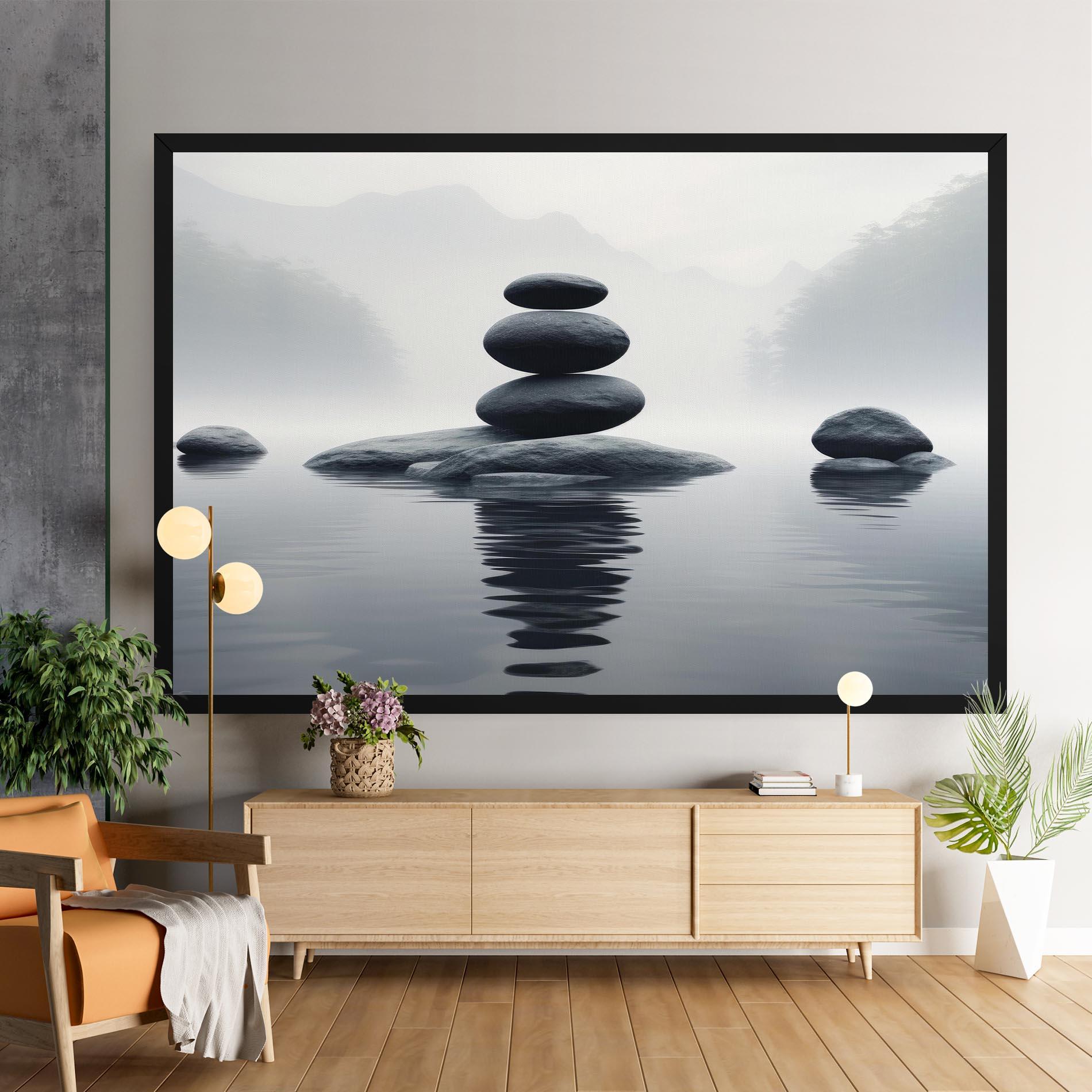 Tablou Canvas Stones Foggy View mockup 9