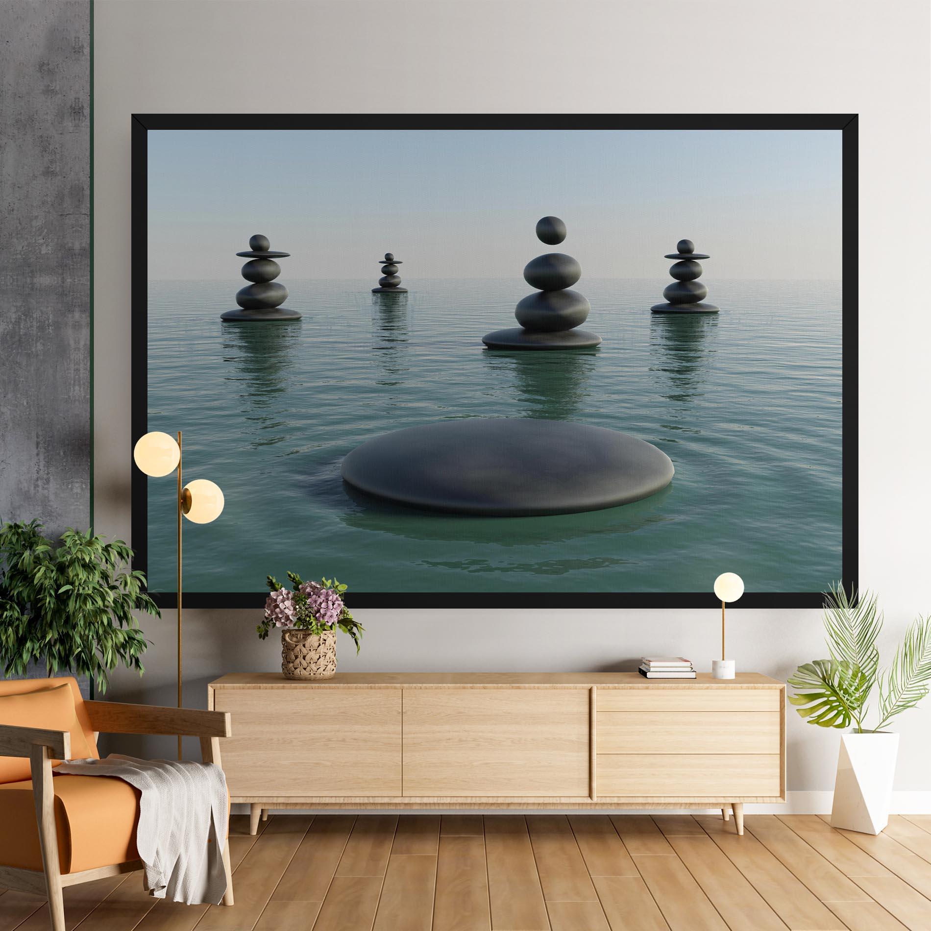 Tablou Canvas Zen Rock Pool mockup 9
