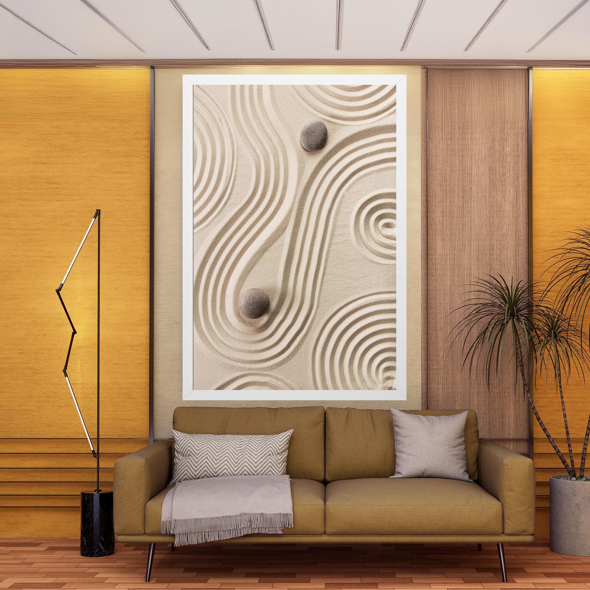 Tablou Canvas Cream Zen Stones mockup 9