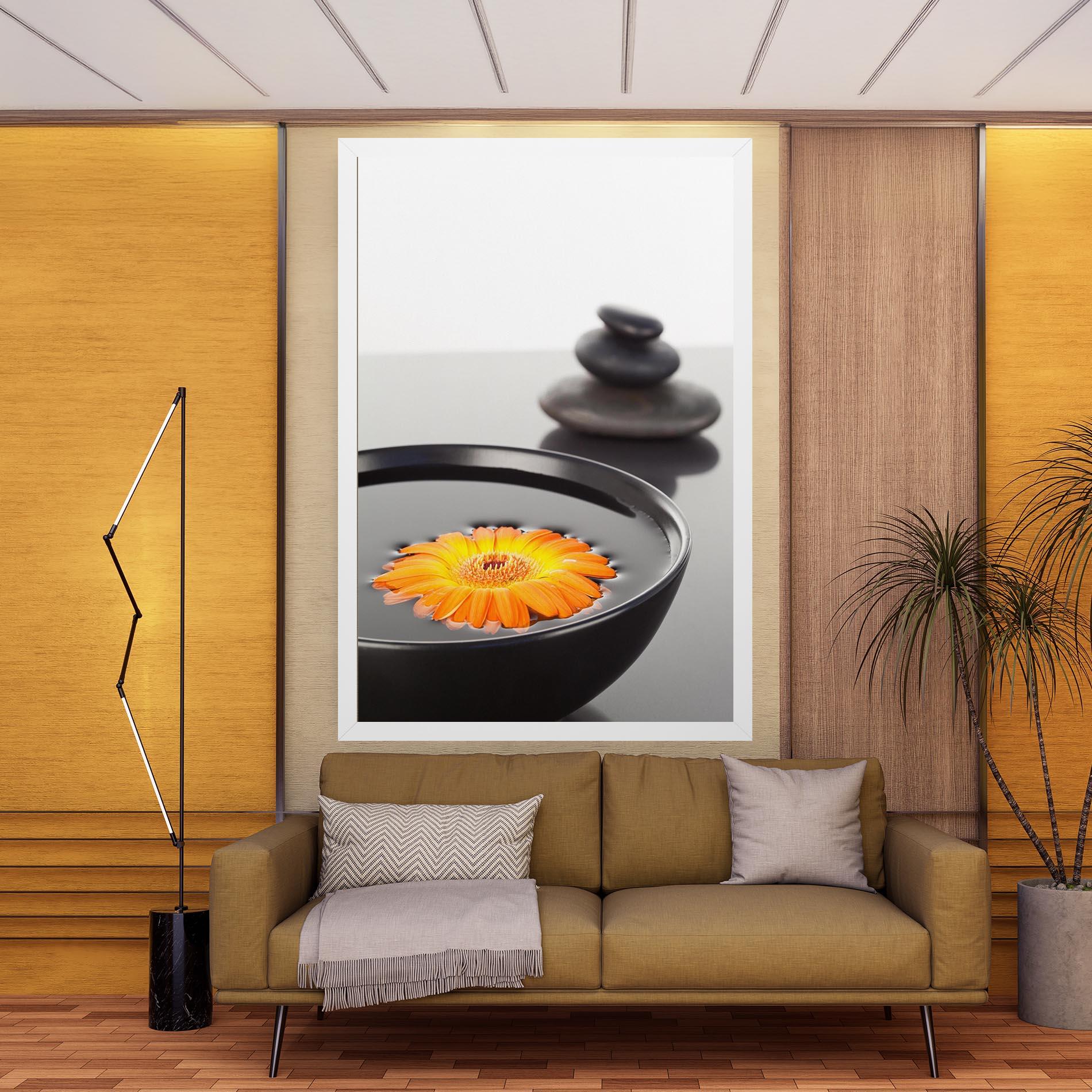 Tablou Canvas Stone Orange Flower mockup 9