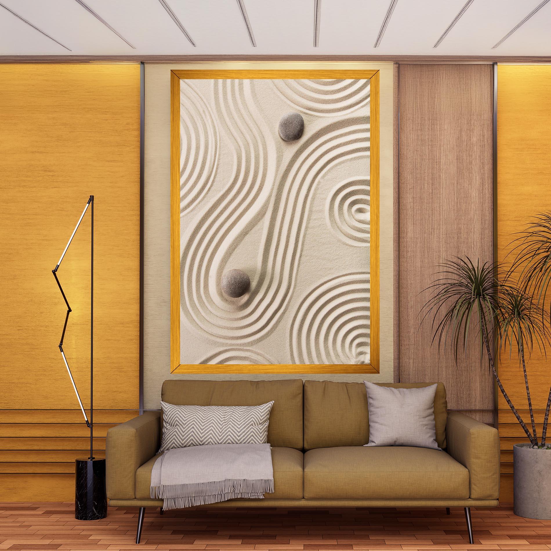 Tablou Canvas Cream Zen Stones mockup 9
