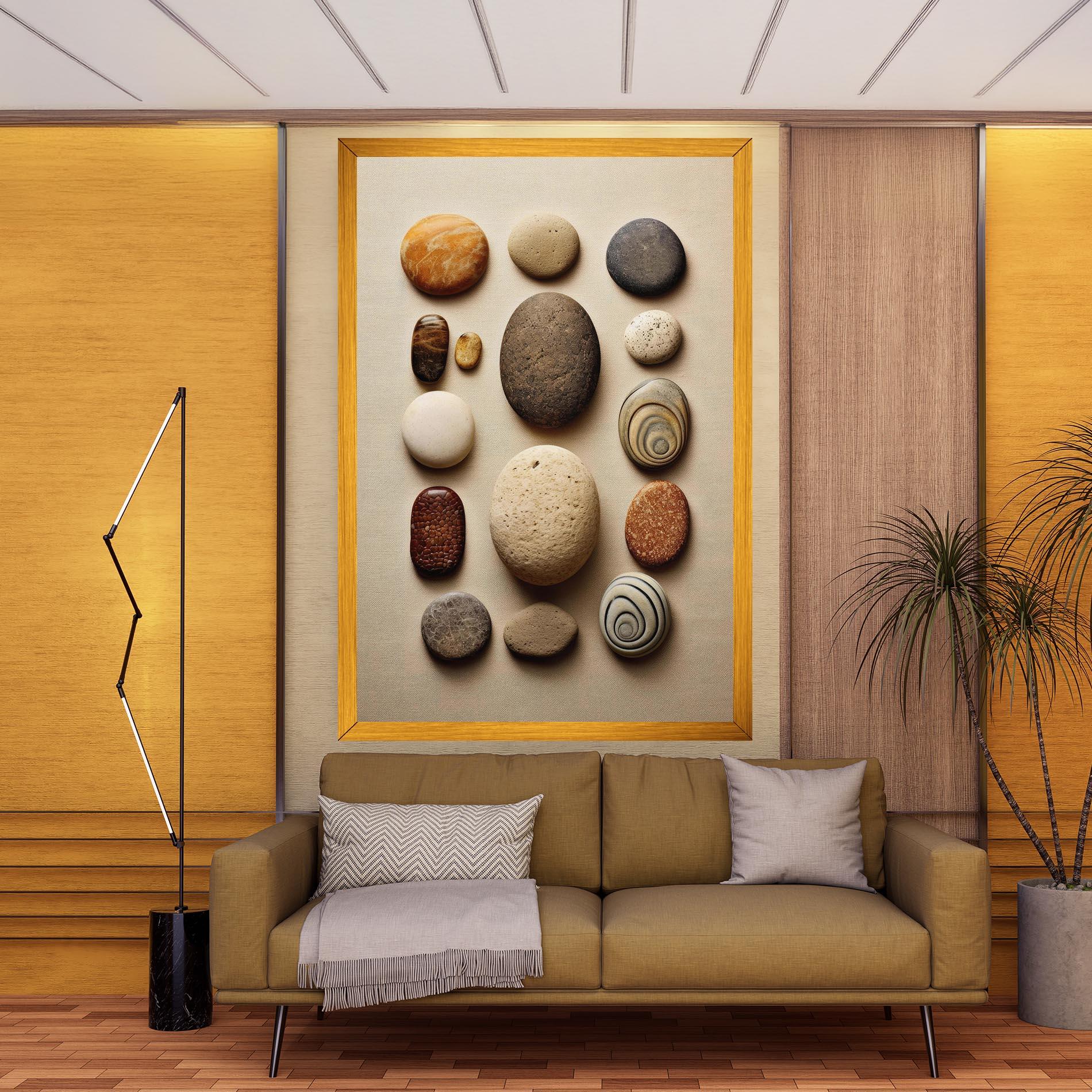 Tablou Canvas Massage Stones Sand mockup 9