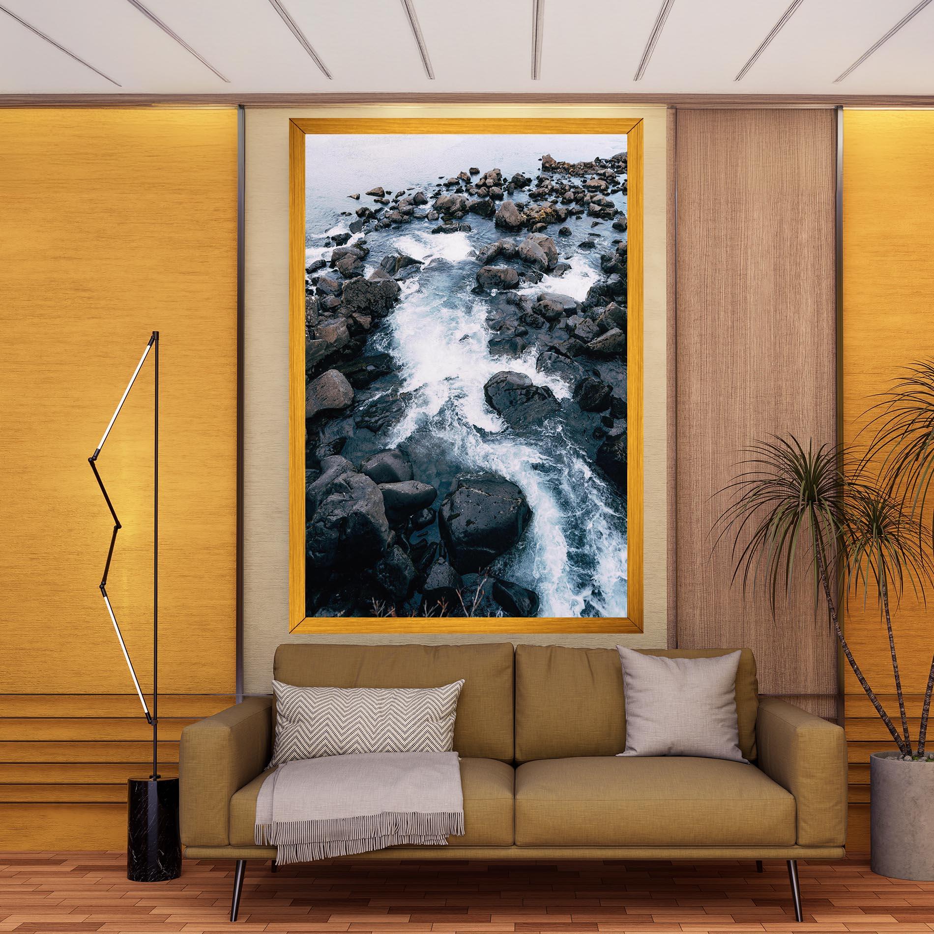 Tablou Canvas Mountain River Rock mockup 9
