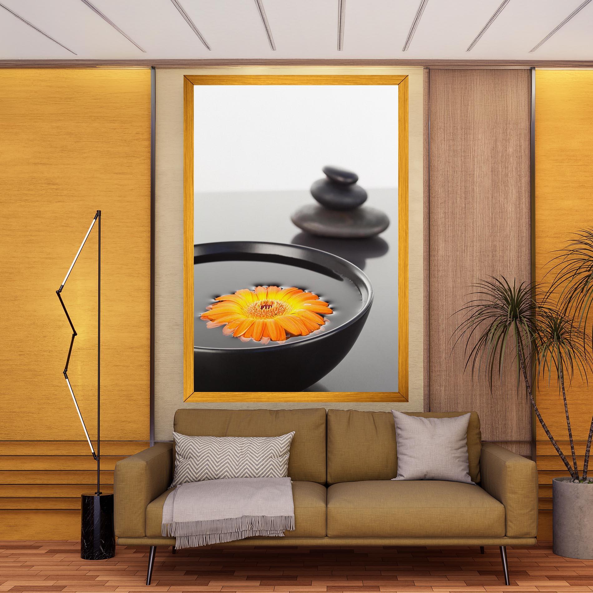 Tablou Canvas Stone Orange Flower mockup 9