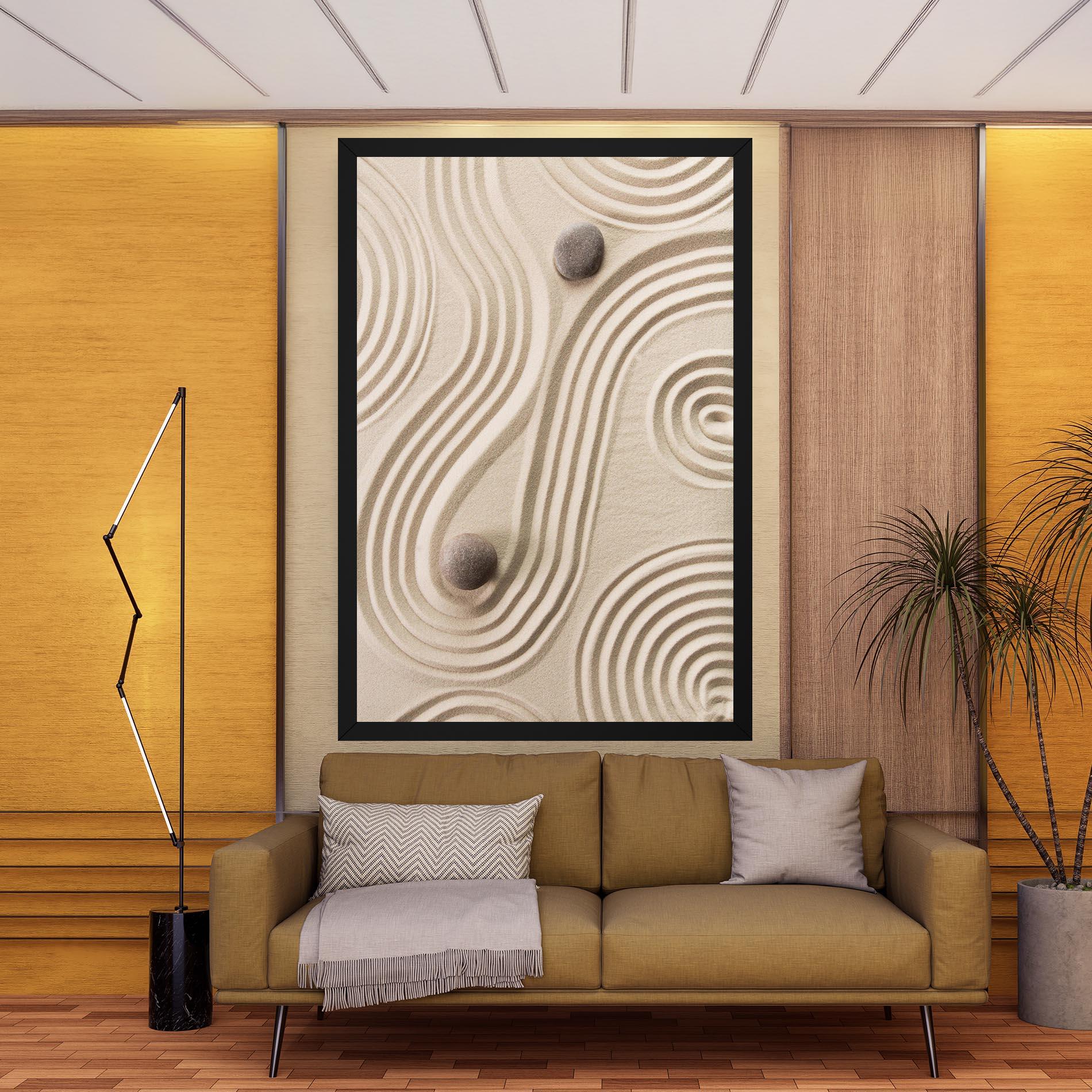 Tablou Canvas Cream Zen Stones mockup 9