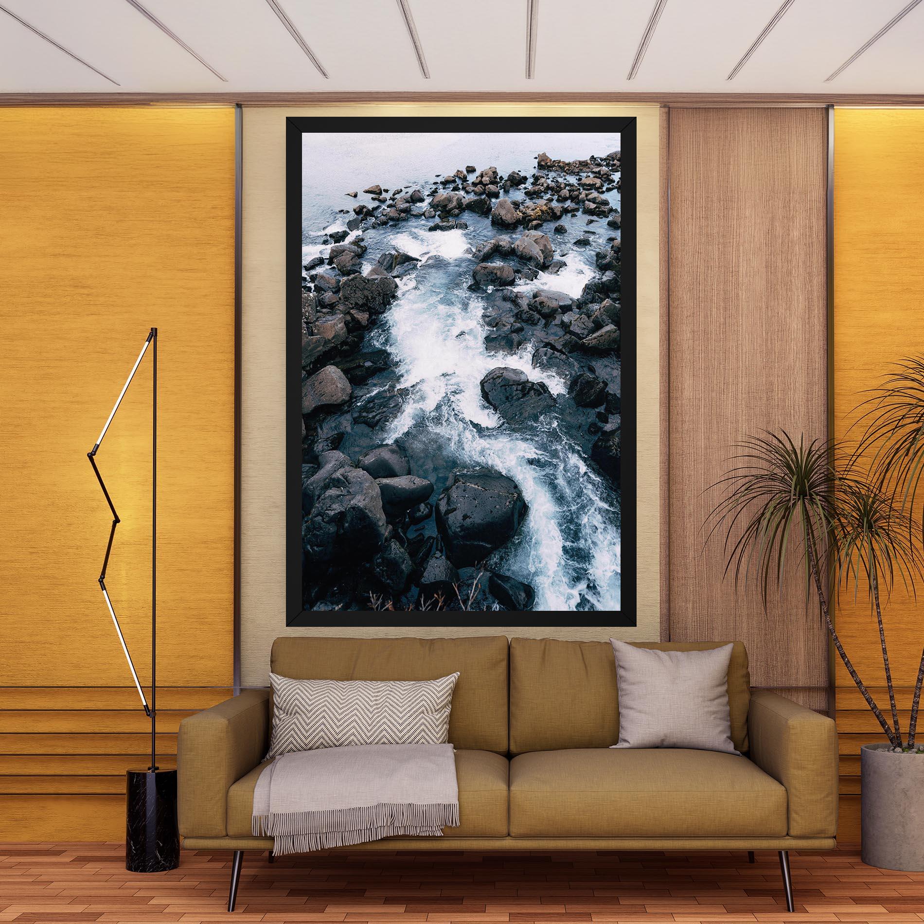 Tablou Canvas Mountain River Rock mockup 9