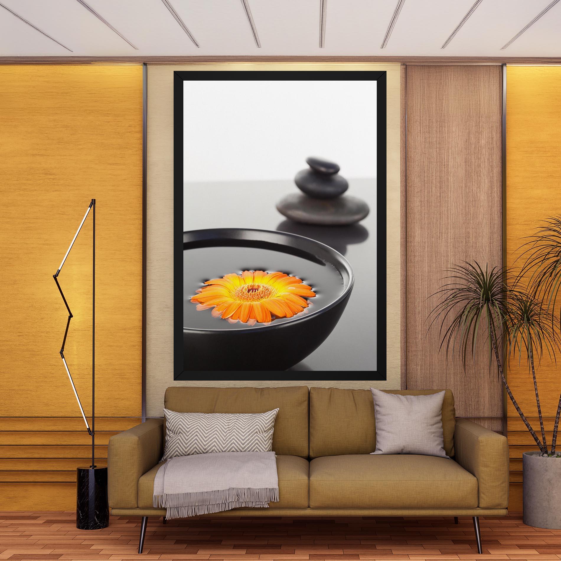 Tablou Canvas Stone Orange Flower mockup 9