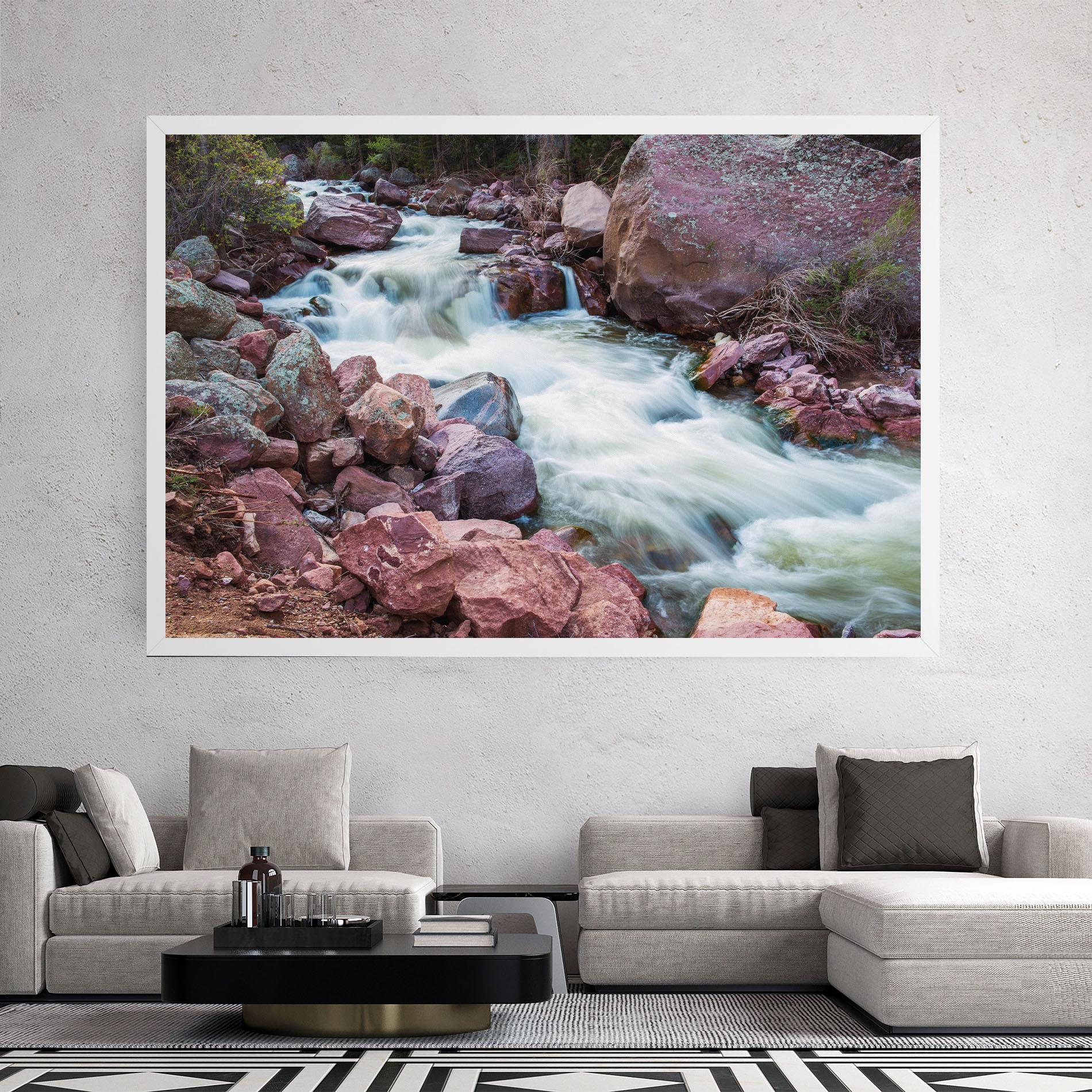 Tablou Canvas Spring Water Rocks mockup 2