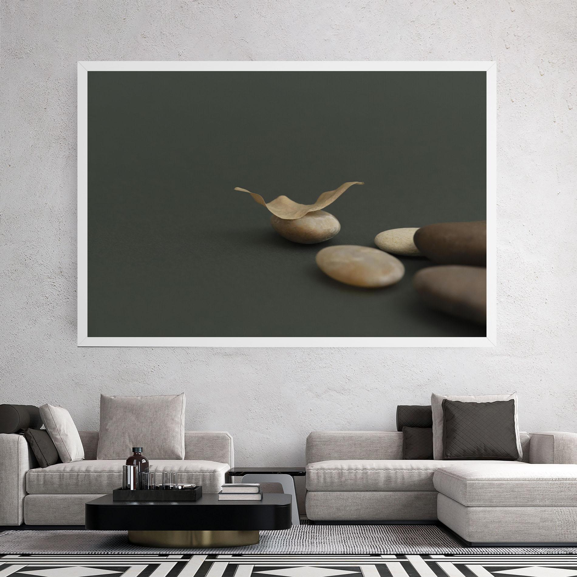 Tablou Canvas Zen Stones On Green mockup 2