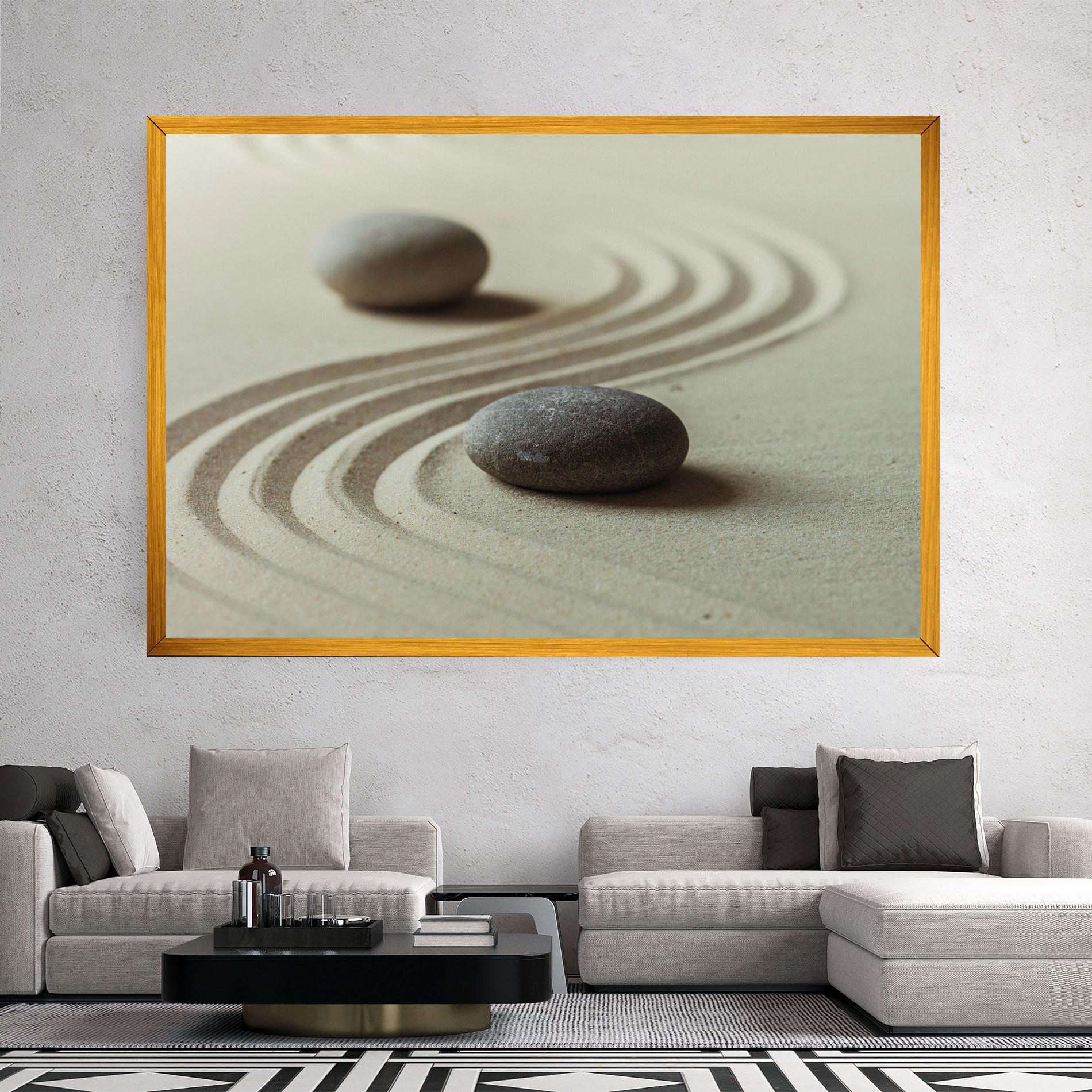 Tablou Canvas Cream Sand Stones mockup 2