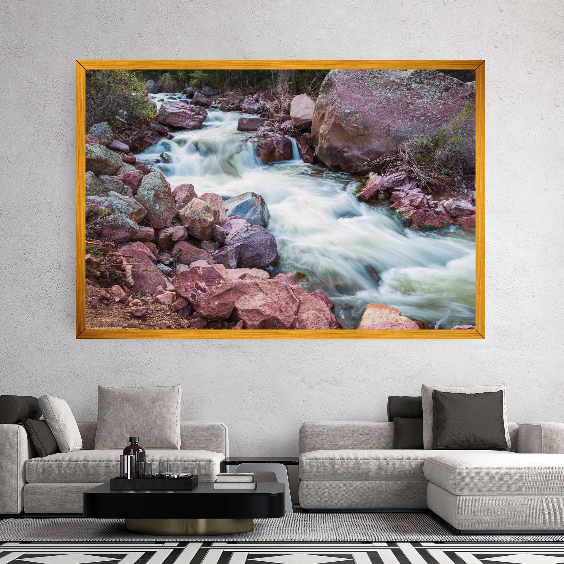 Tablou Canvas Spring Water Rocks mockup 2