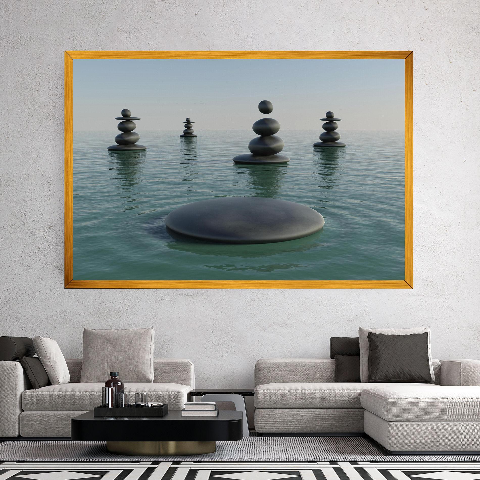 Tablou Canvas Zen Rock Pool mockup 2