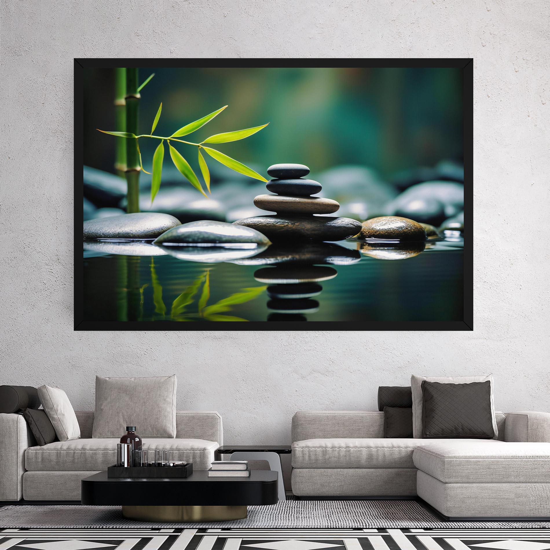 Tablou Canvas Bamboo Stones mockup 2